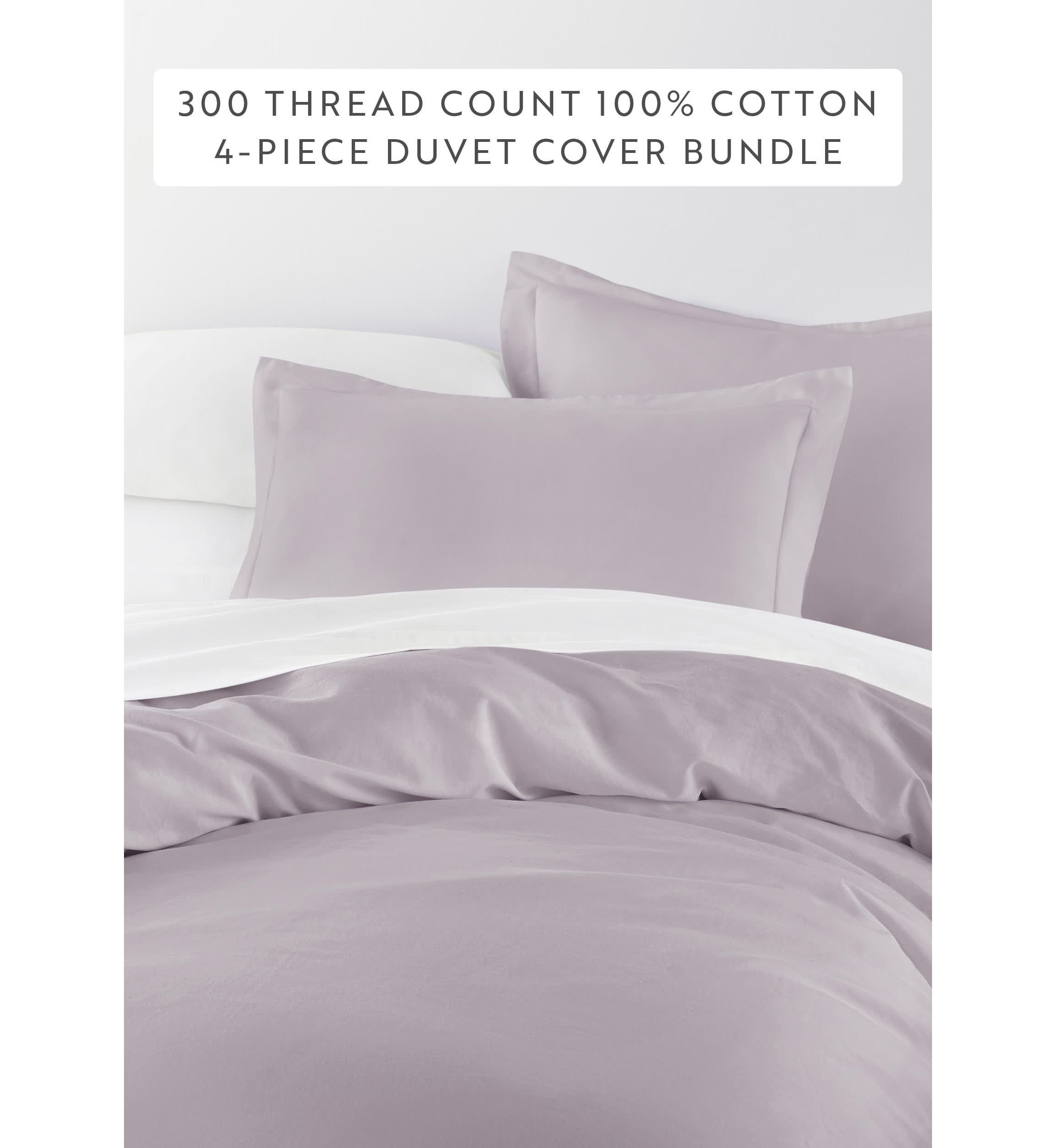 Ultra Soft 100% Cotton Comforter & Duvet Cover Bundle