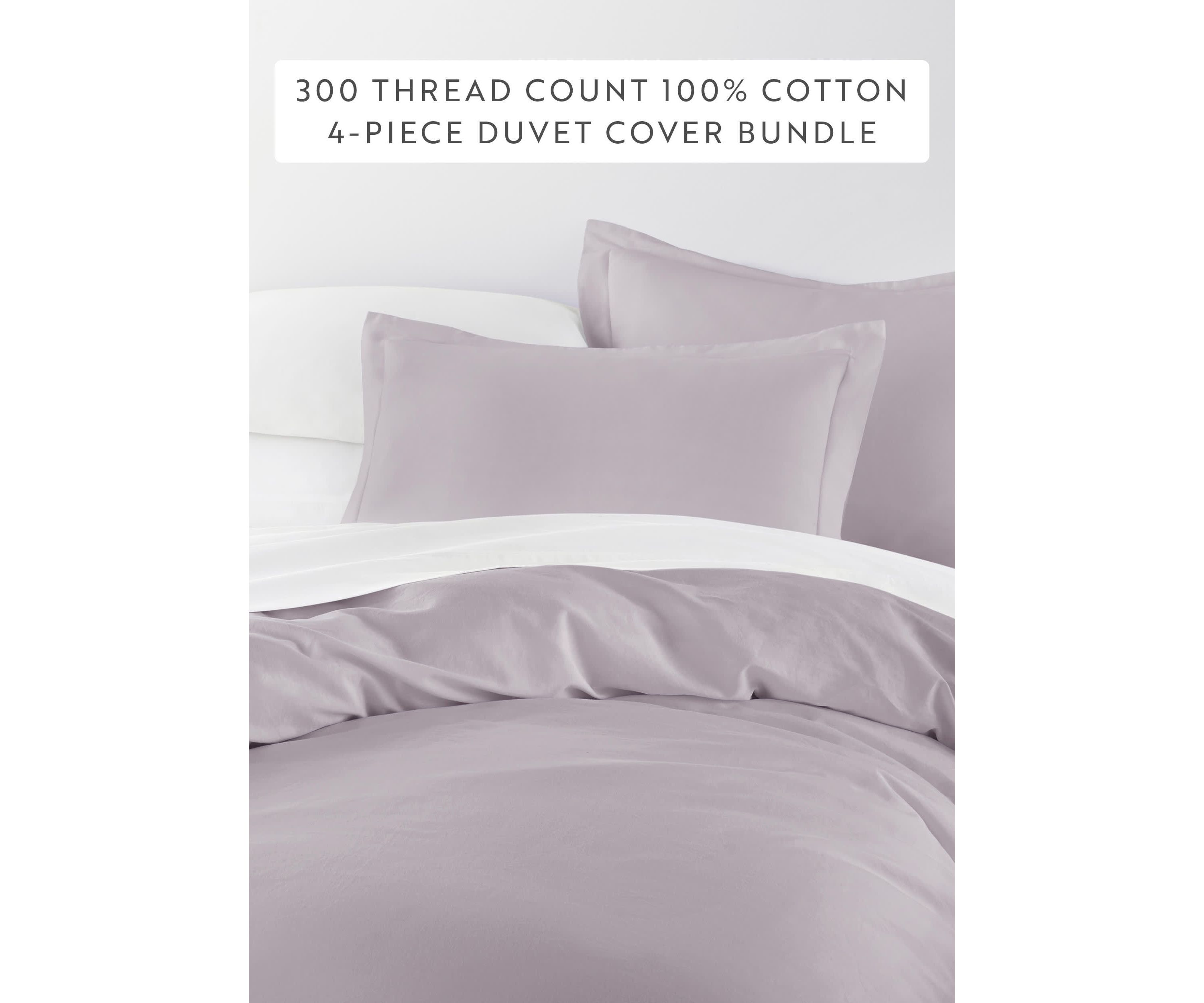 Ultra Soft 100% Cotton Comforter & Duvet Cover Bundle