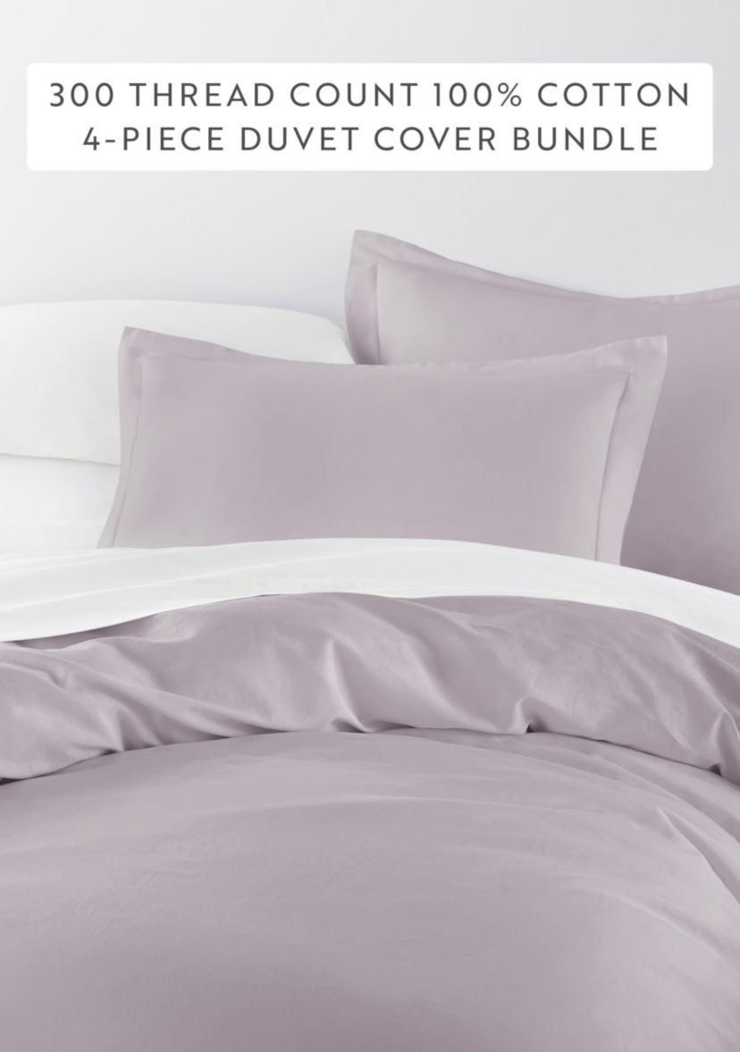Ultra Soft 100% Cotton Comforter & Duvet Cover Bundle
