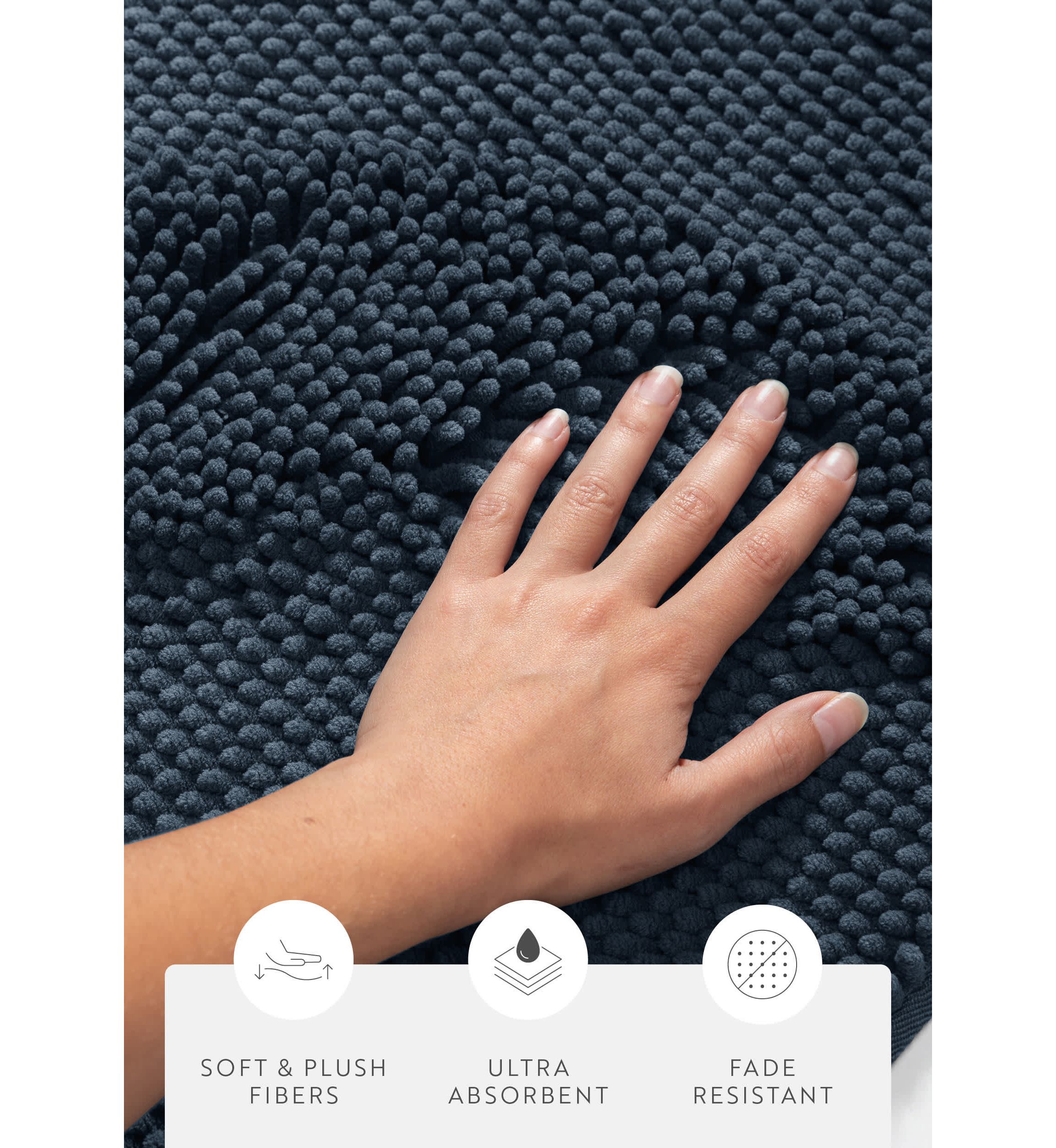 Ultra Soft 24"x 17" Chenille Bath Mat
