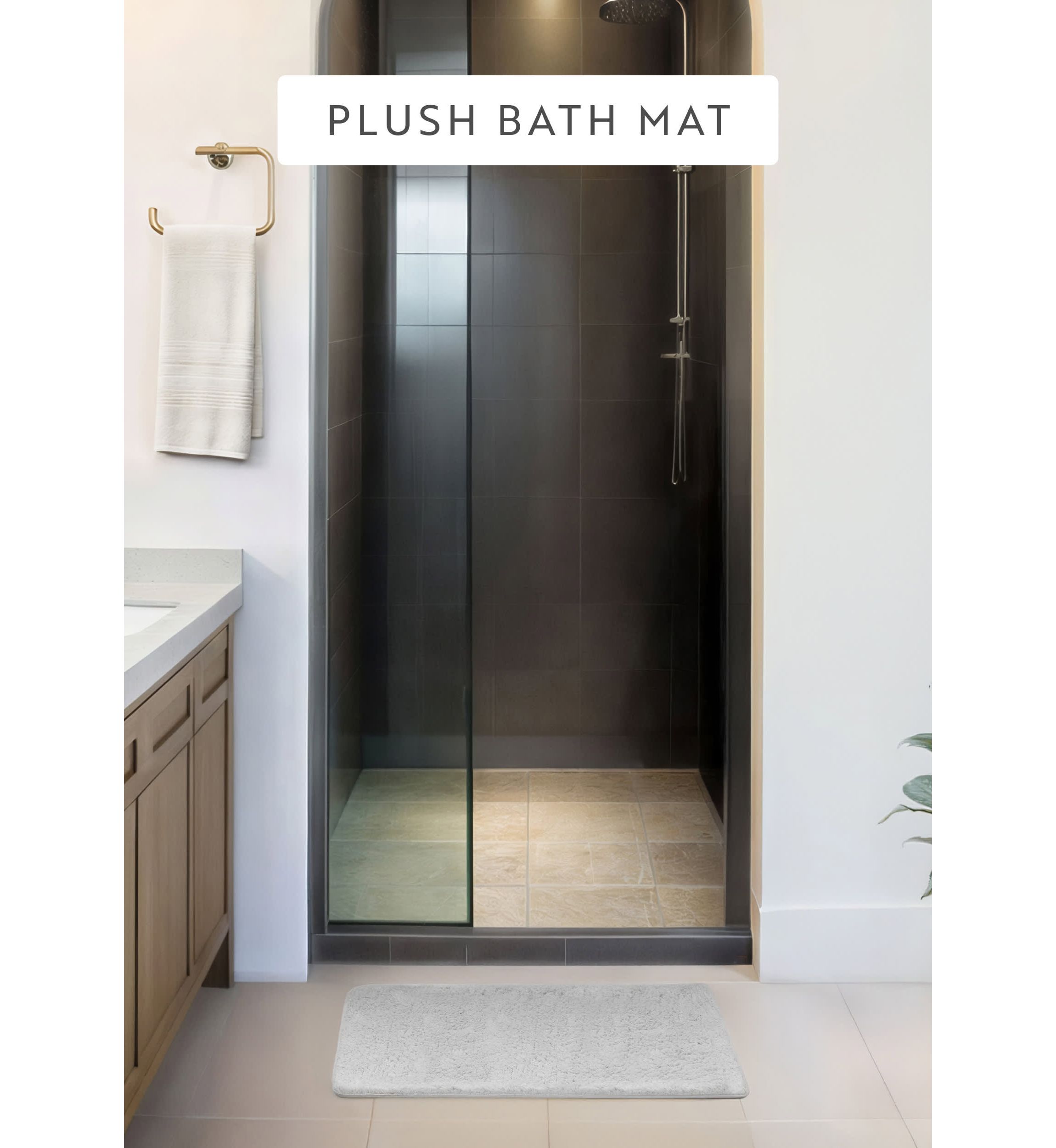 Ultra Soft 24"x 17" Plush Bath Mat