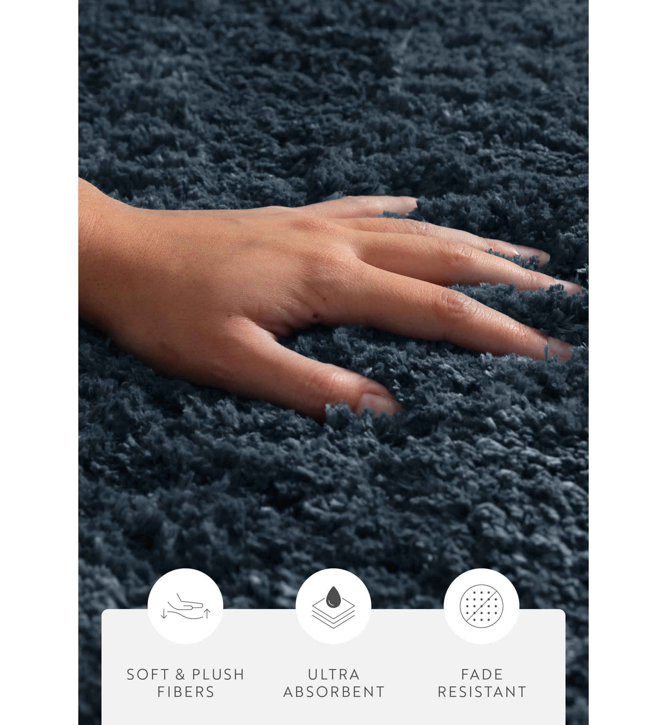 Ultra Soft 34"x 21" Plush Bath Mat