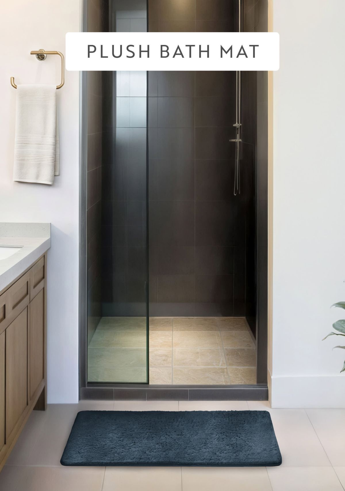 Ultra Soft 34"x 21" Plush Bath Mat