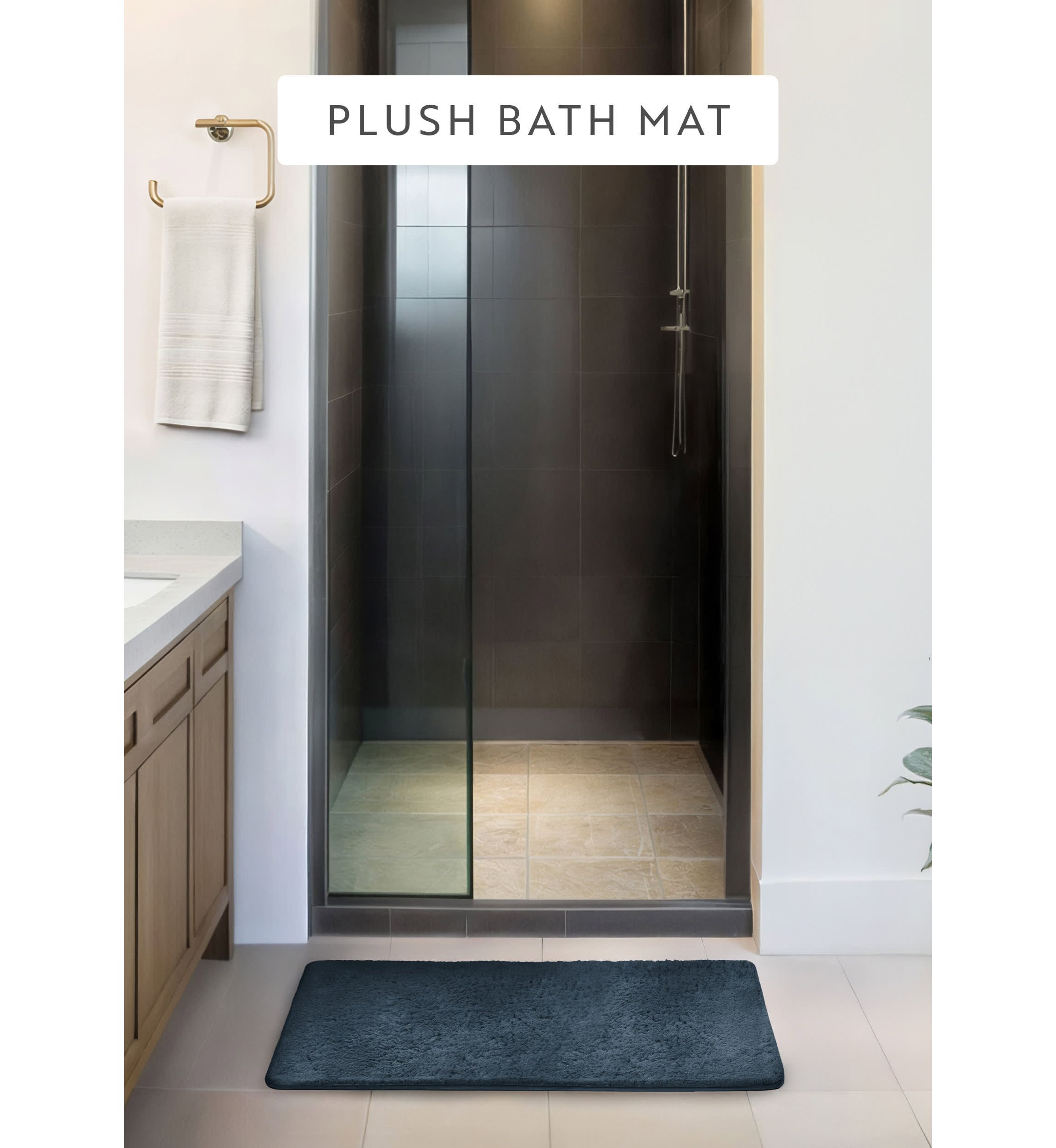 Ultra Soft 34"x 21" Plush Bath Mat