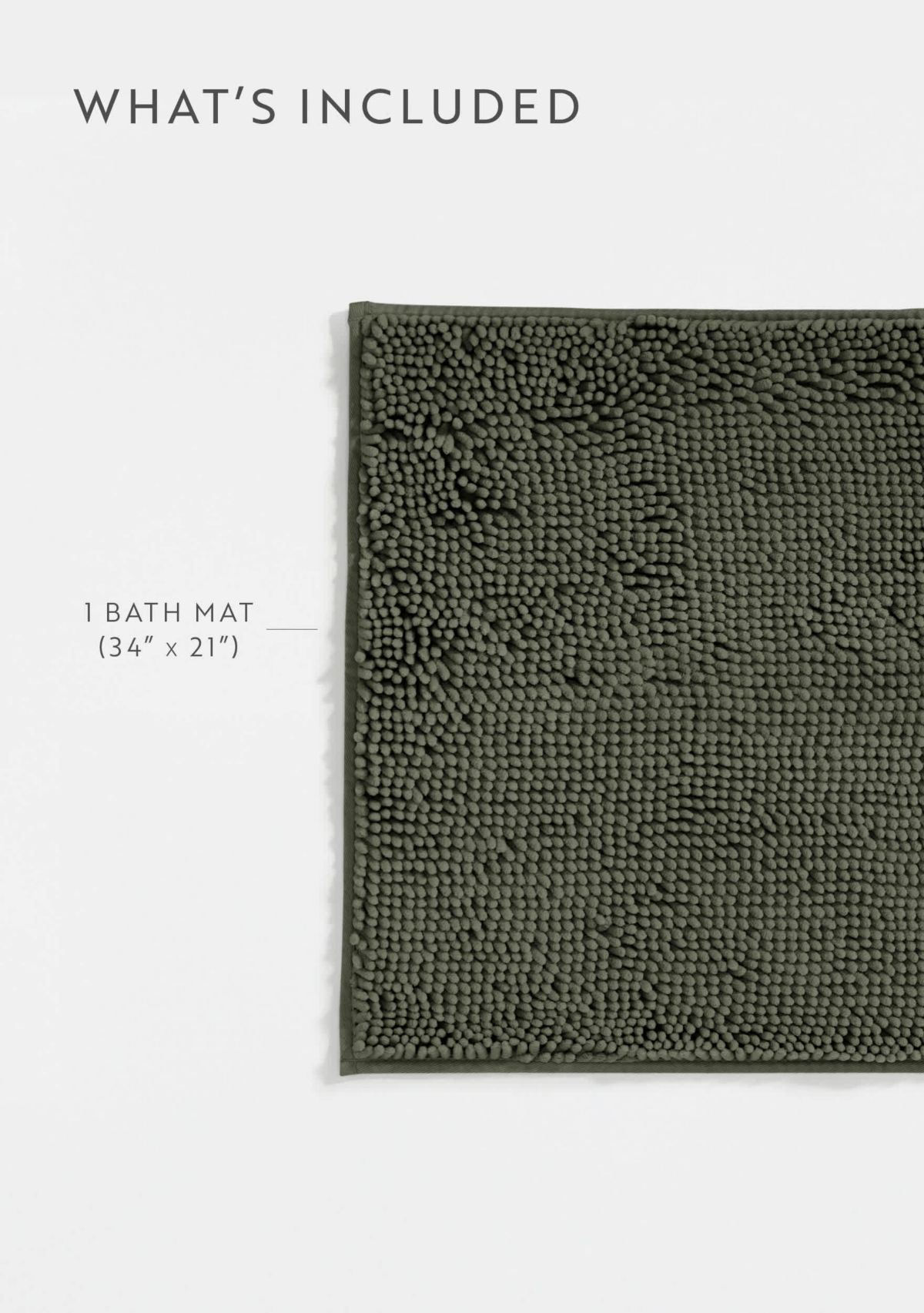 Ultra Soft 34"x 21" Chenille Bath Mat
