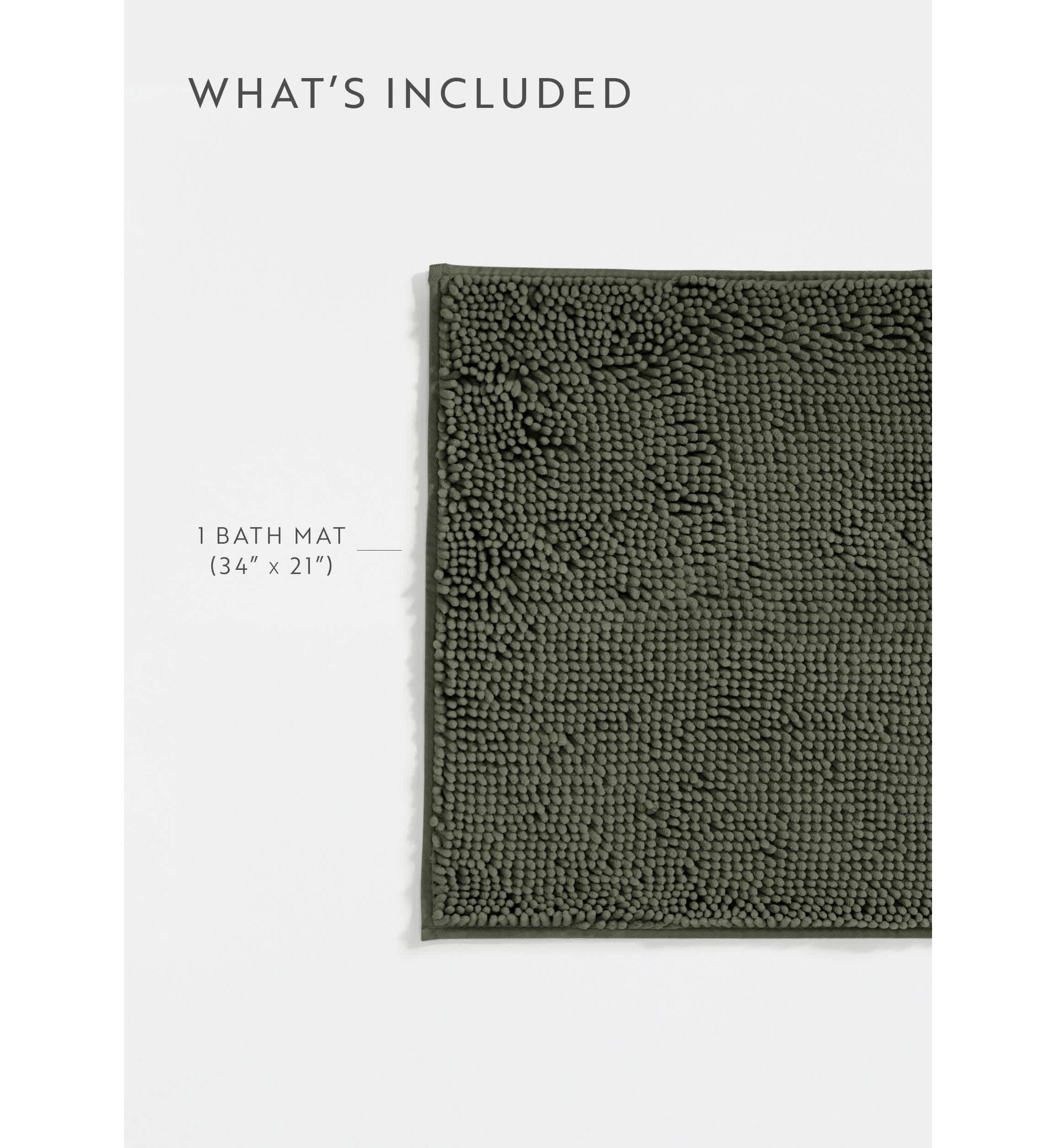 Ultra Soft 34"x 21" Chenille Bath Mat