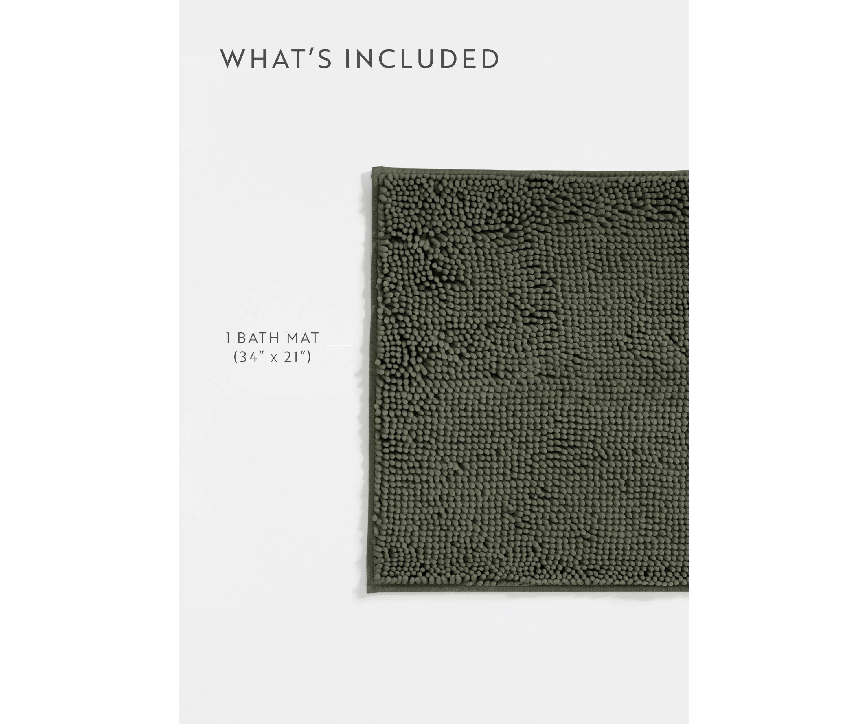 Ultra Soft 34"x 21" Chenille Bath Mat