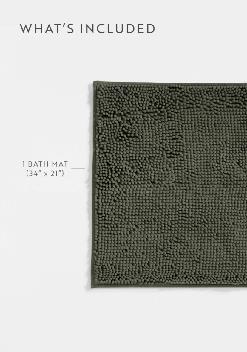 Ultra Soft 34"x 21" Chenille Bath Mat