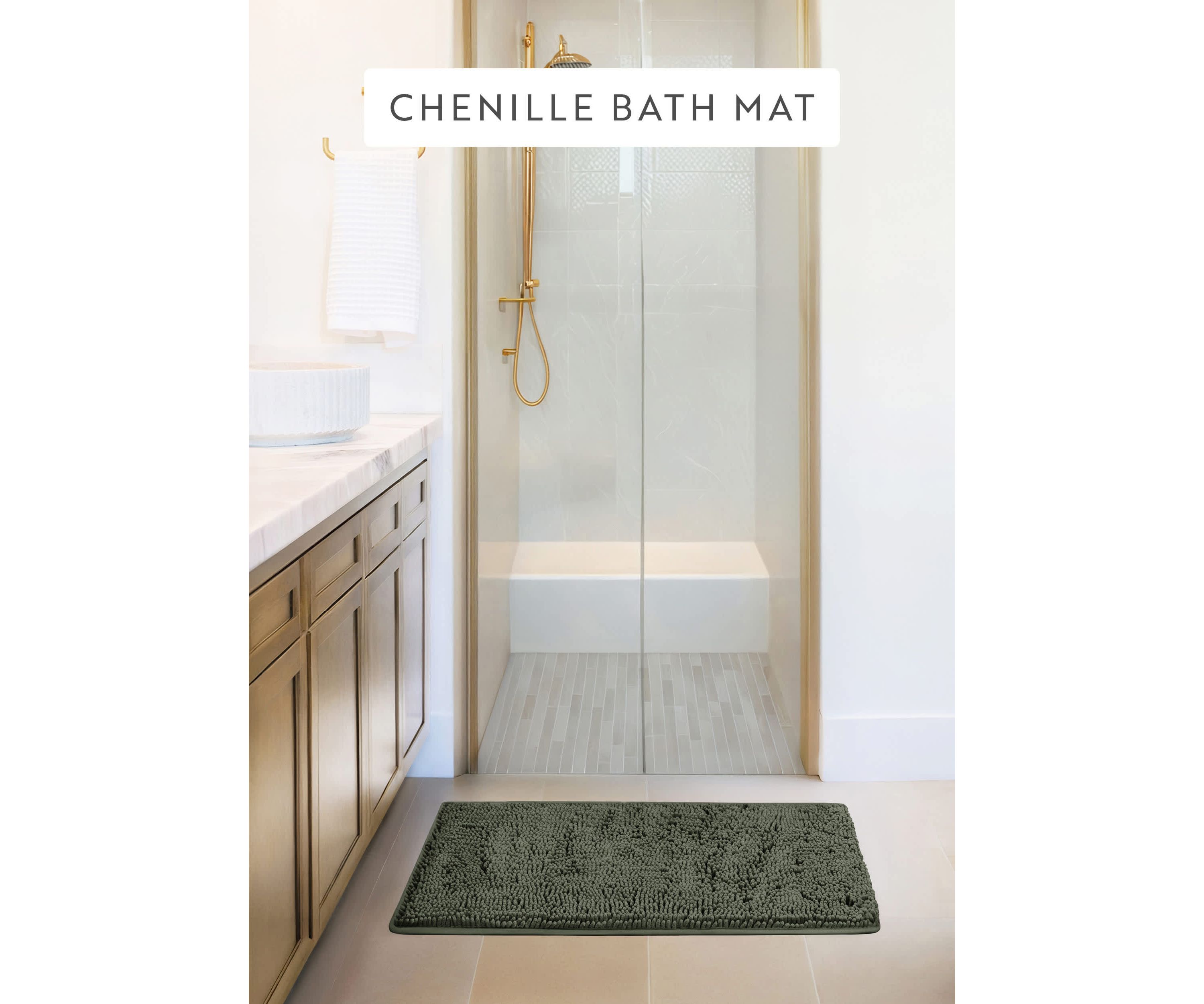 Ultra Soft 34"x 21" Chenille Bath Mat