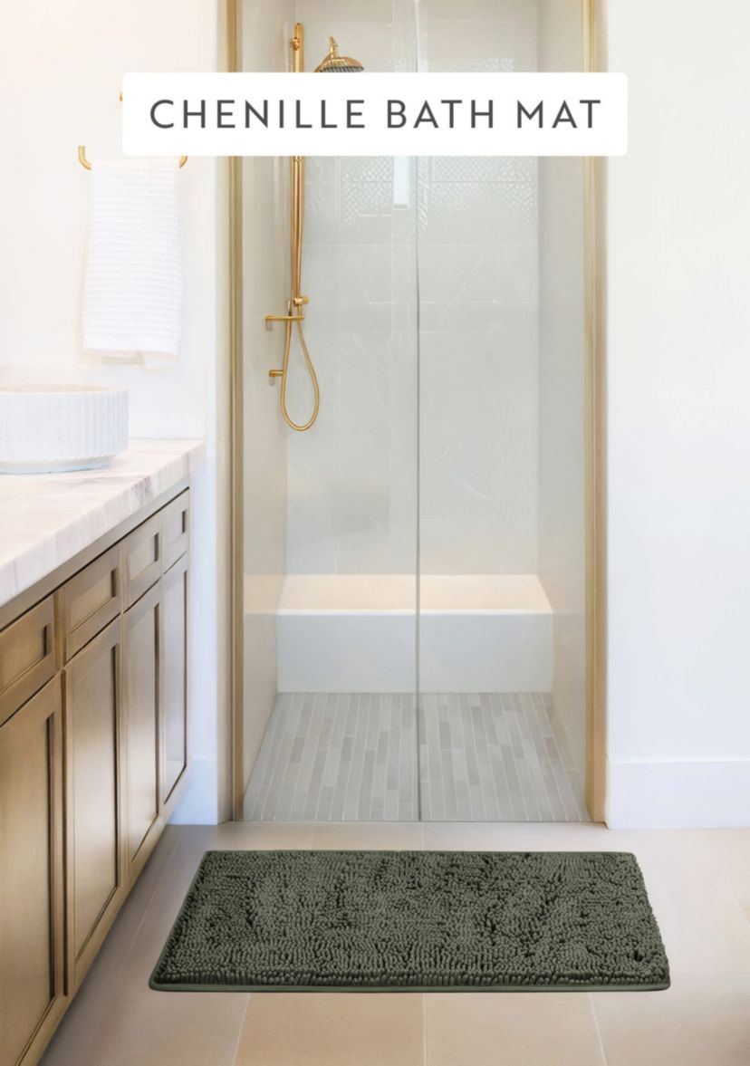 Ultra Soft 34"x 21" Chenille Bath Mat