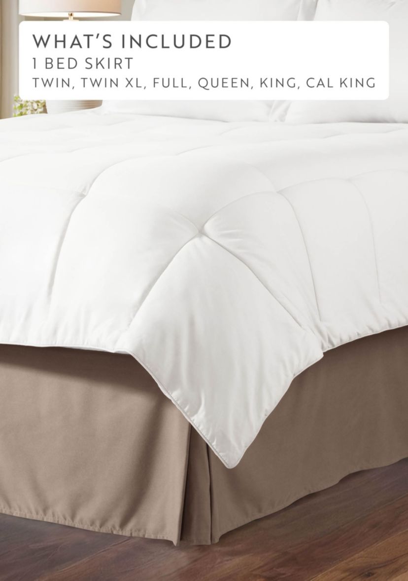 Premium Pleated Dust Ruffle Bed Skirt