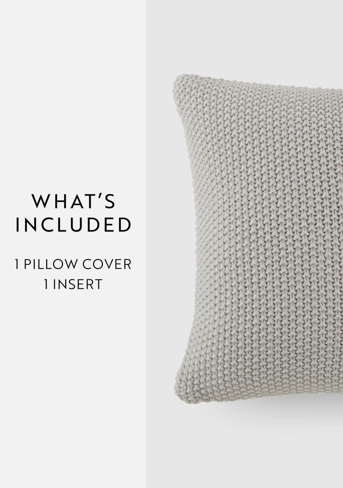 Seed Stitch Knit Décor Throw Pillow