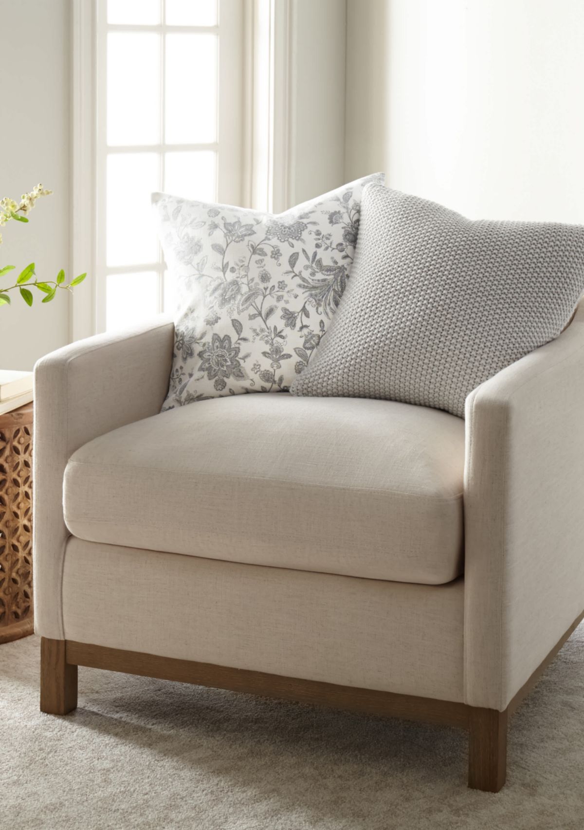 Seed Stitch Knit Décor Throw Pillow