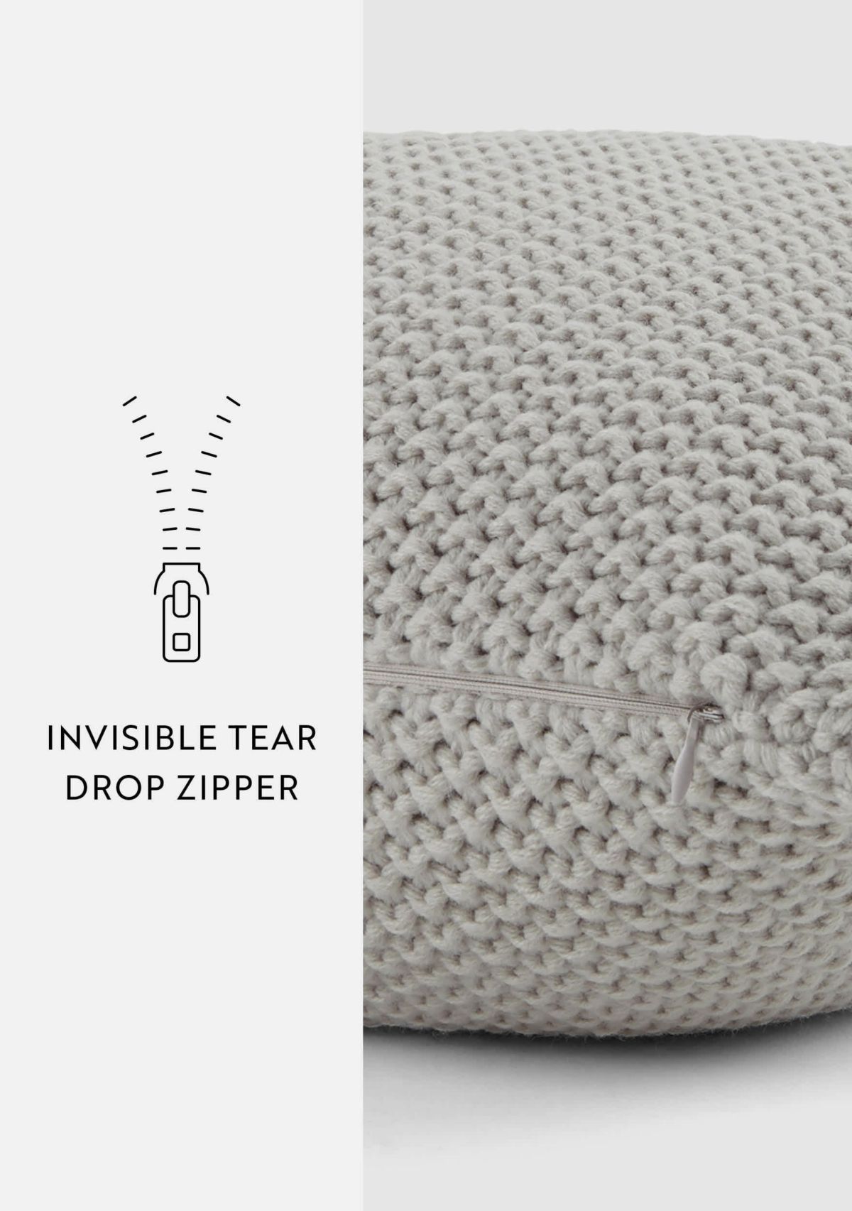 Seed Stitch Knit Décor Throw Pillow