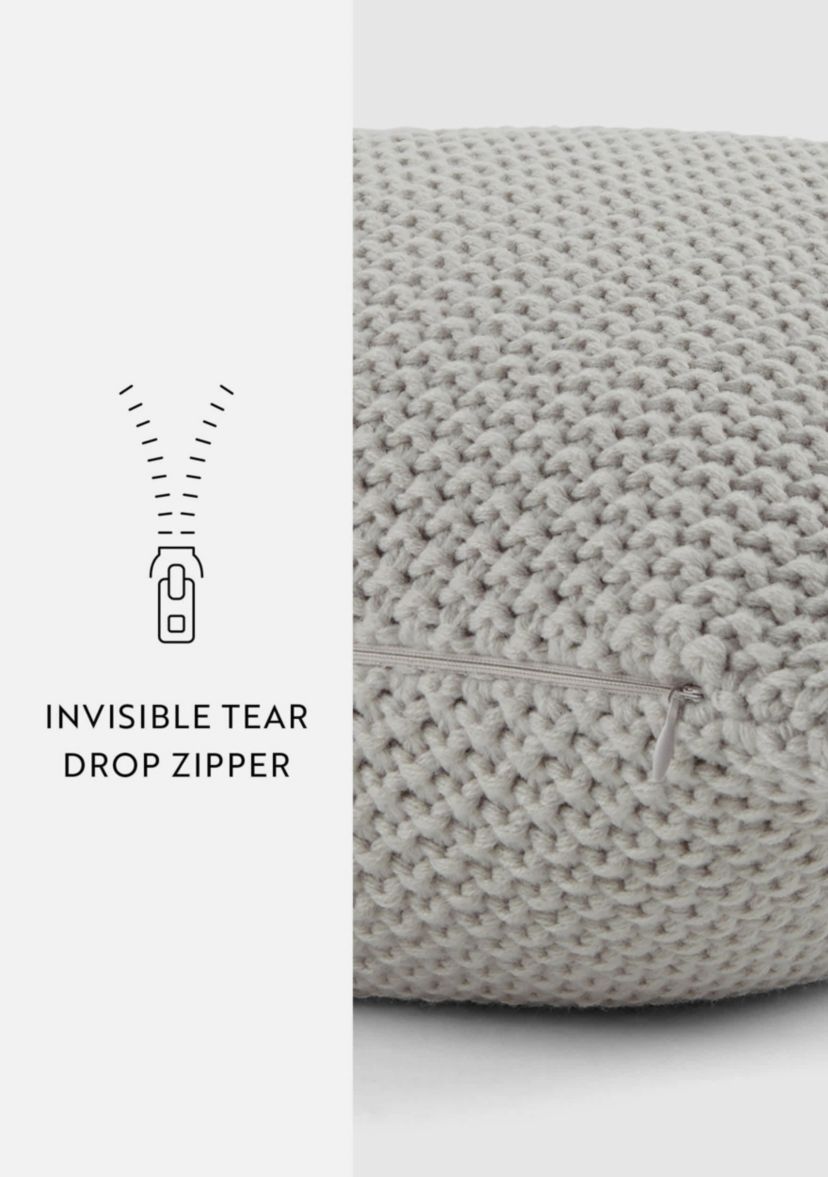 Seed Stitch Knit Décor Throw Pillow