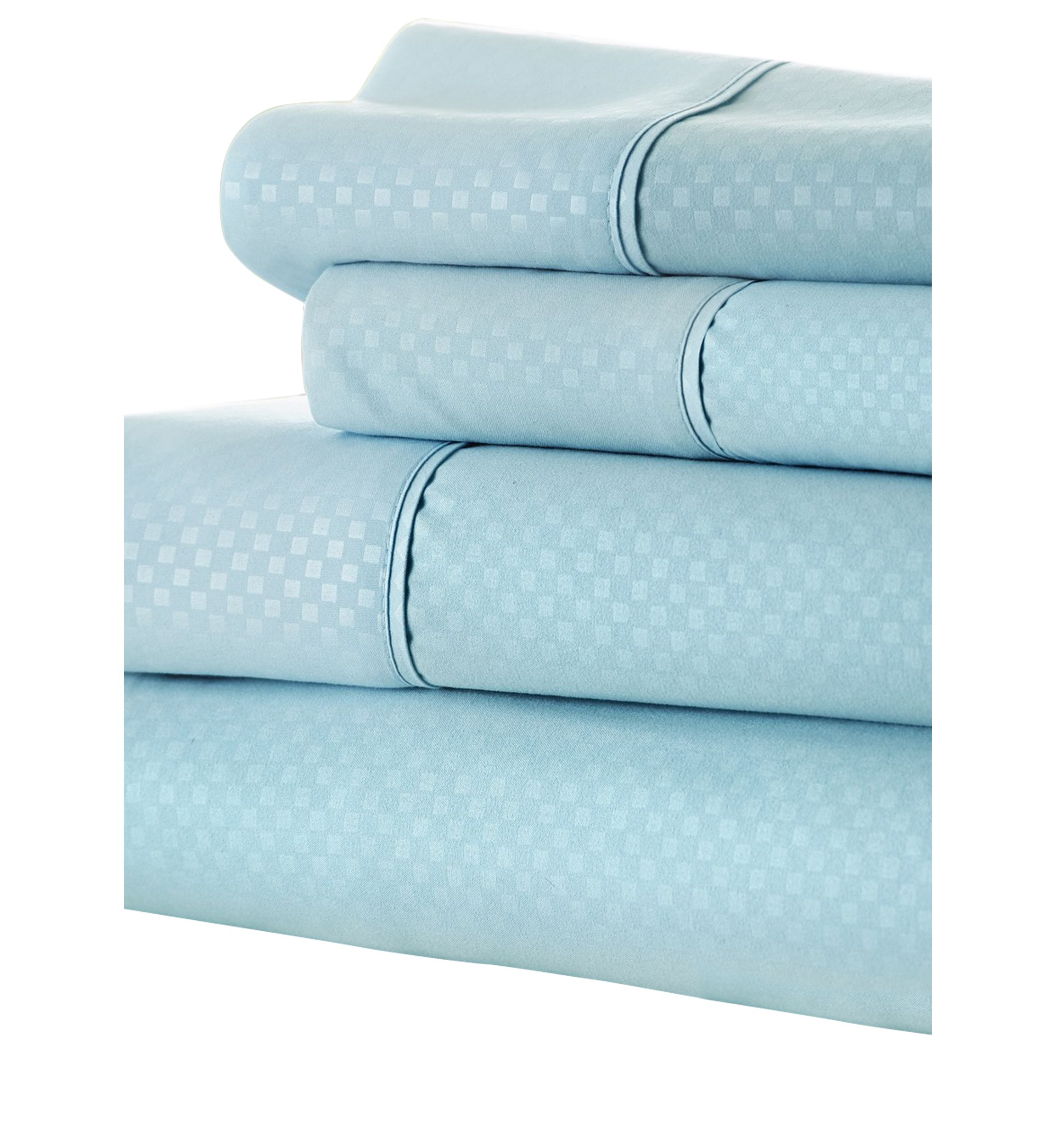 Premium Checkered Embossed  Bed Sheet Set
