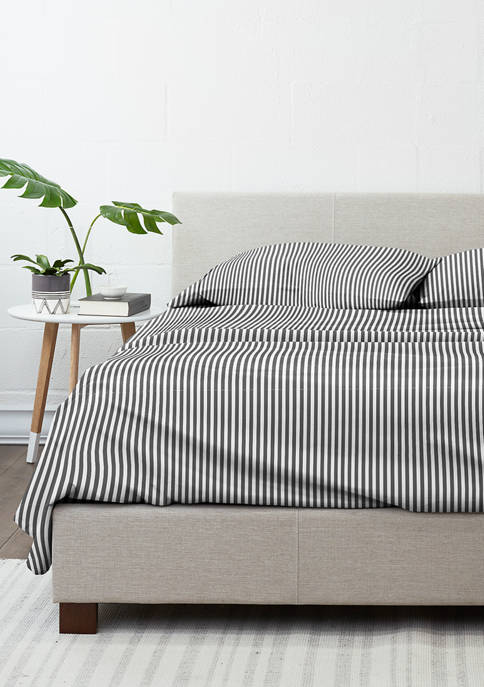 Premium Ultra Soft Ribbon Pattern 4 Piece Bed Sheet Set
