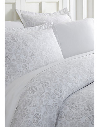 Luxury Inn Premium Ultra Soft Coarse Paisley Print Duvet Cover Set