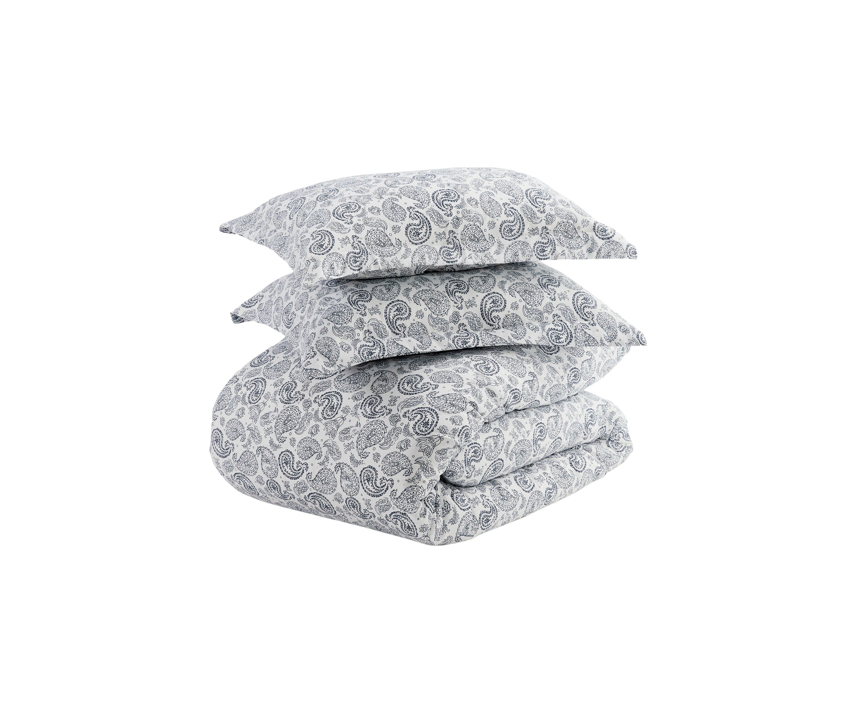Premium Ultra Soft Coarse Paisley Print Duvet Cover Set