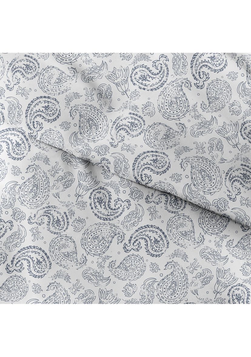 Premium Ultra Soft Coarse Paisley Print Duvet Cover Set