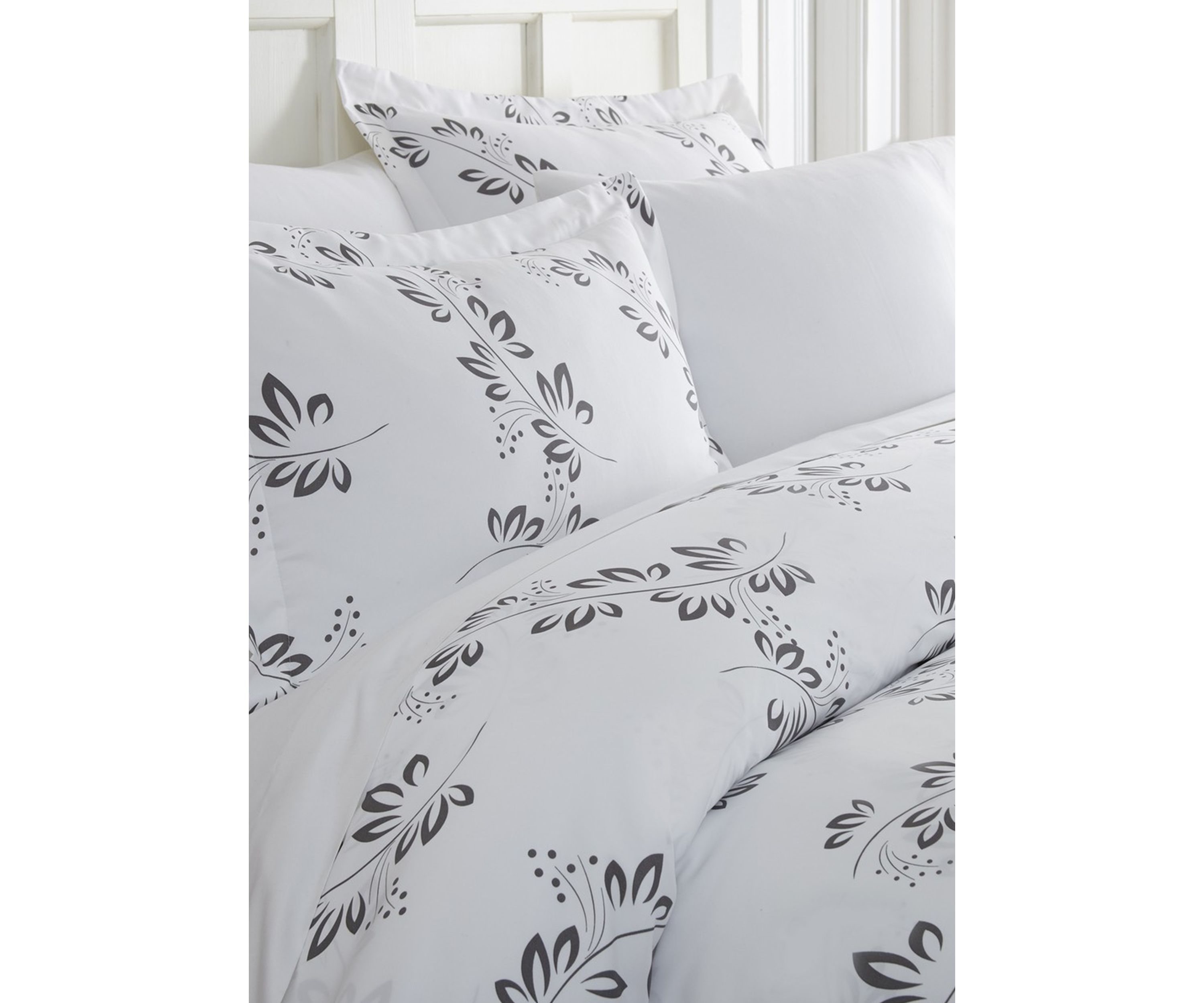 Premium Ultra Soft Simple Vine Print Duvet Cover Set