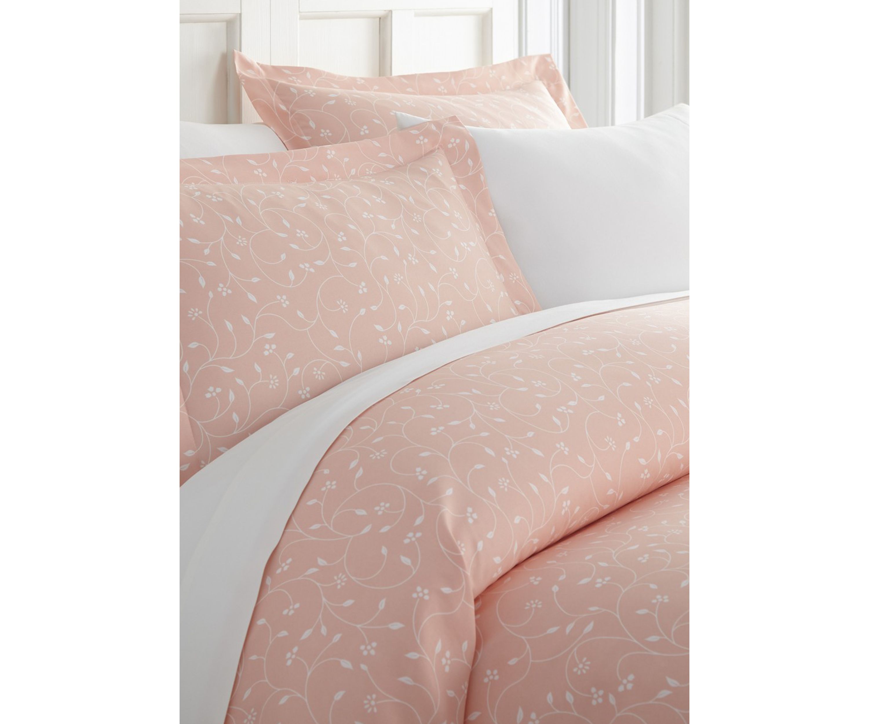 Premium Ultra Soft Pink Buds Pattern 3 Piece Duvet Cover Set