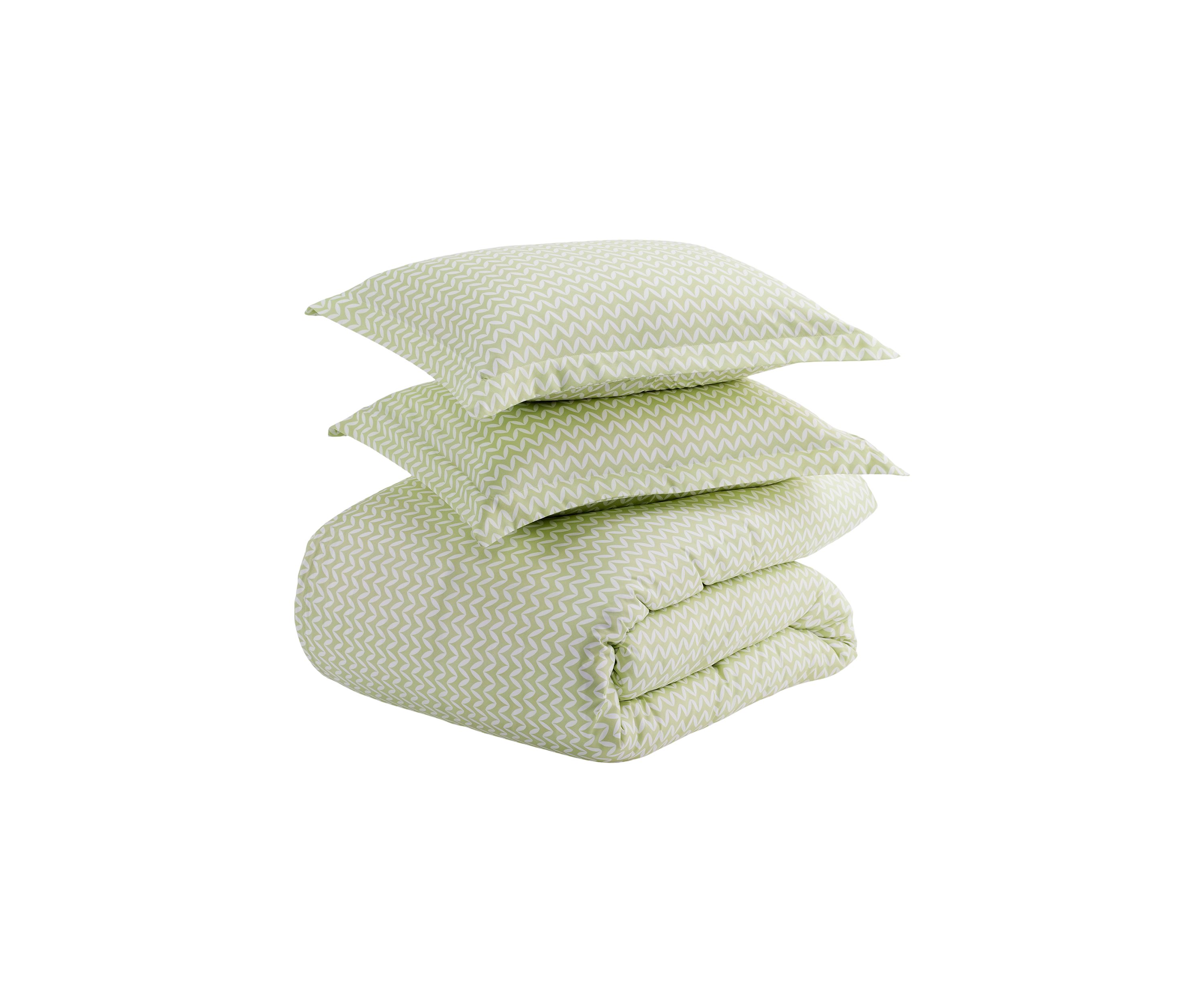 Premium Ultra Soft Puffed Chevron Print Duvet Cover Set