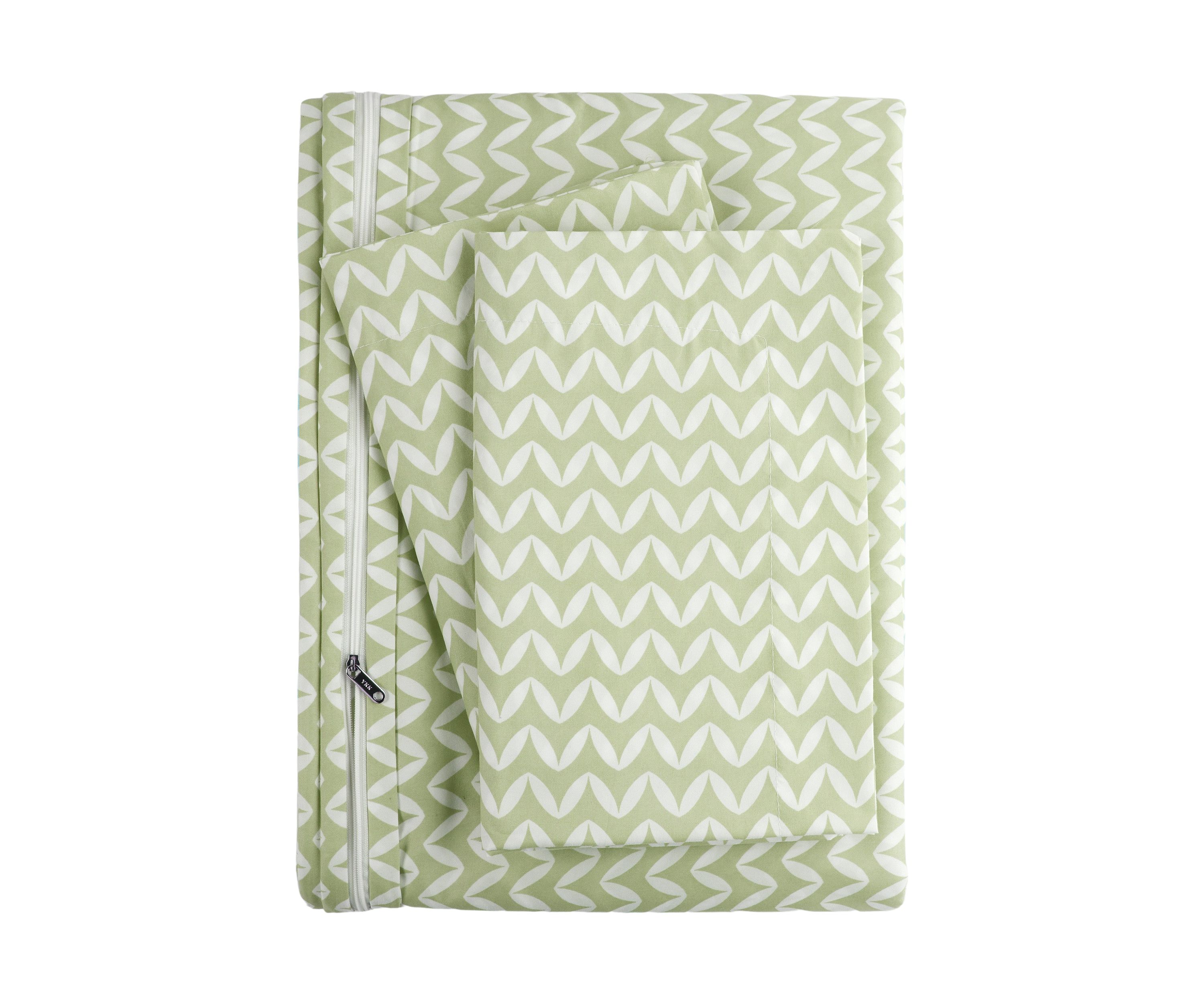 Premium Ultra Soft Puffed Chevron Print Duvet Cover Set