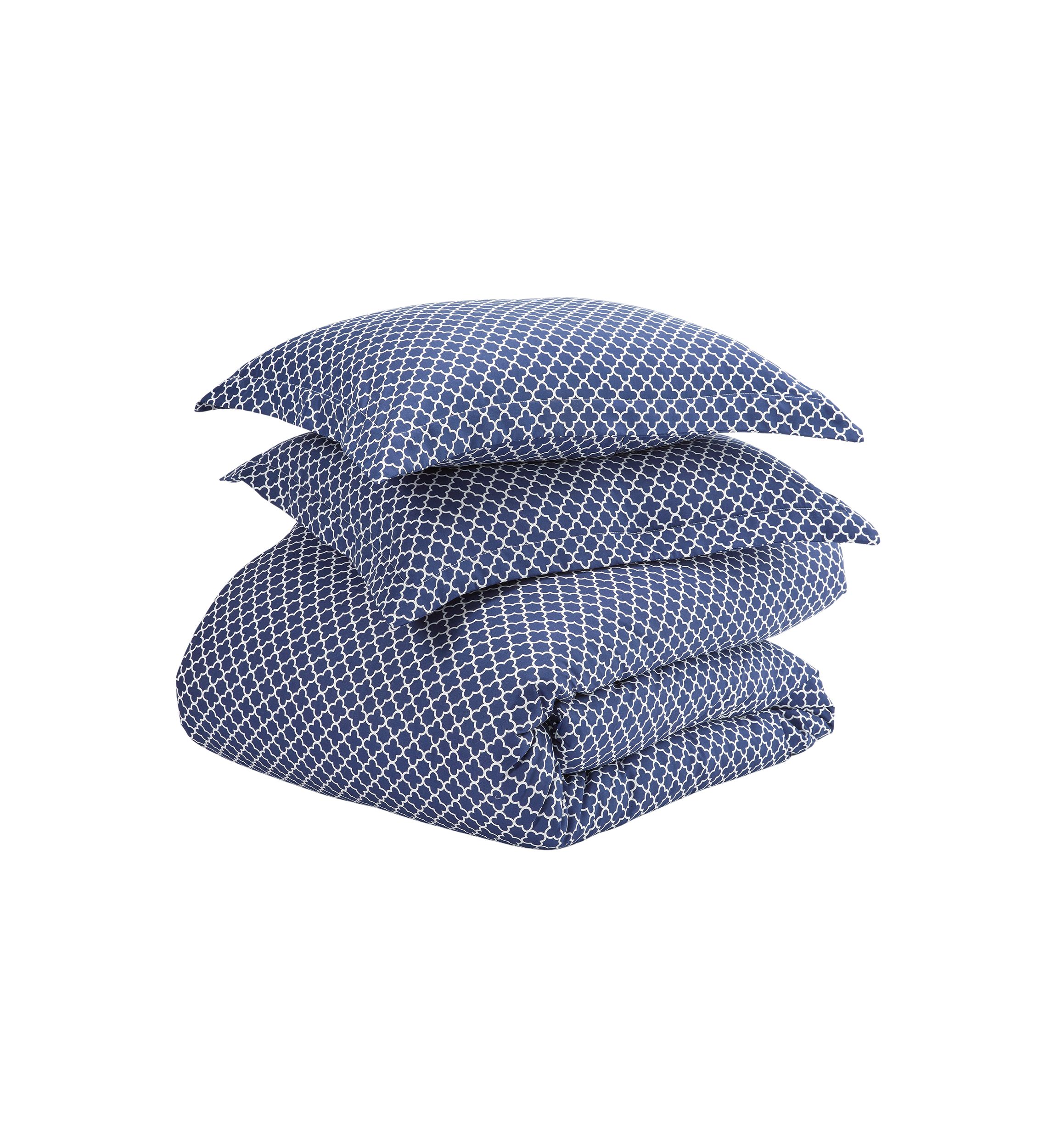 Premium Ultra Soft Quatrefoil Pattern Duvet Cover Set