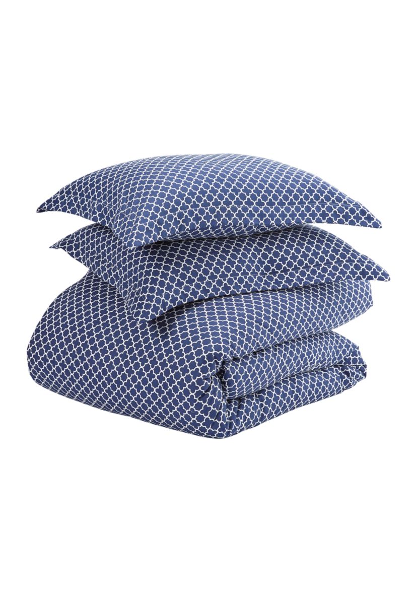 Premium Ultra Soft Quatrefoil Pattern Duvet Cover Set