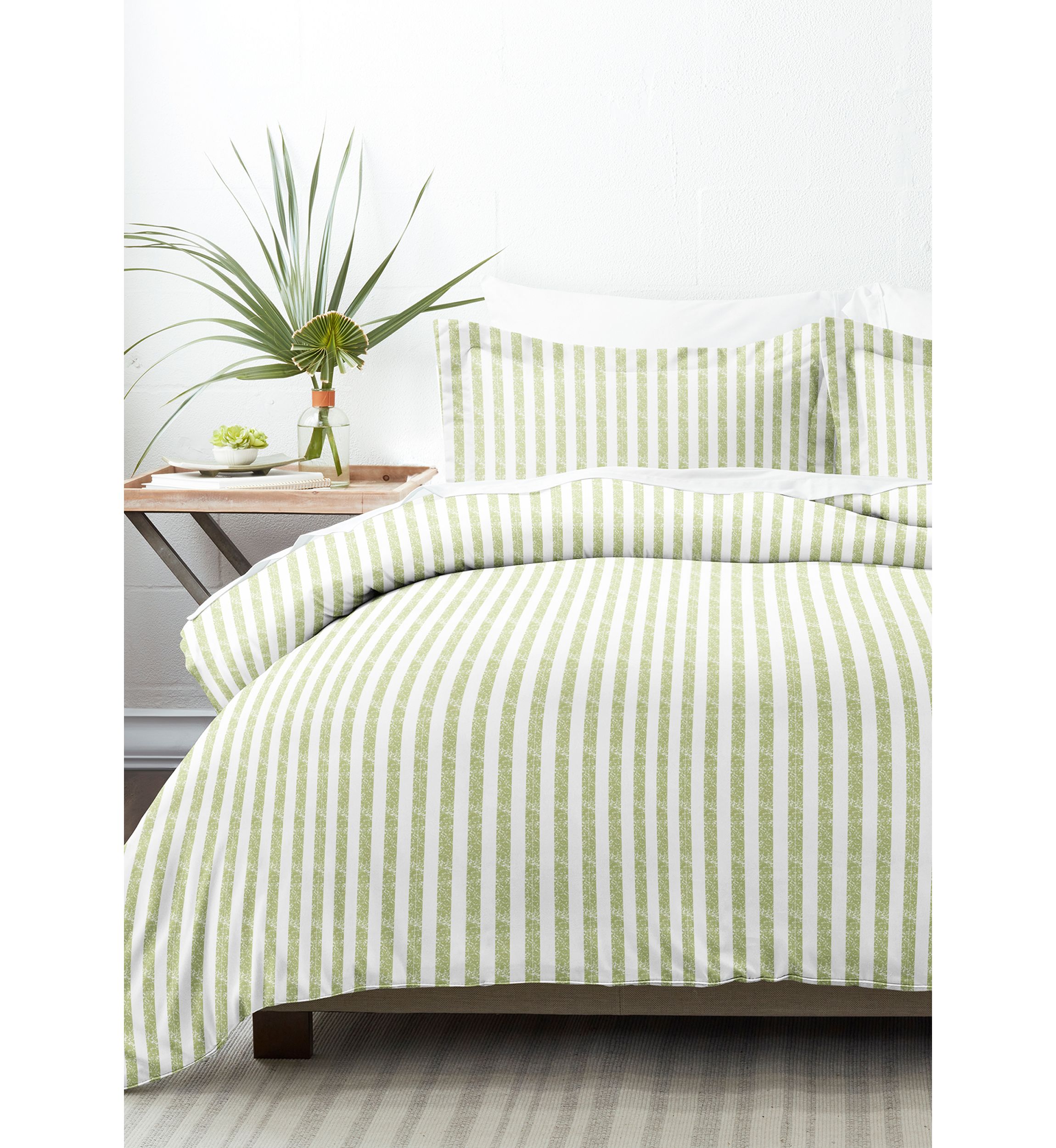 Premium Ultra Soft 3 Piece Puffed Rugged Stripes Duvet Cover Set