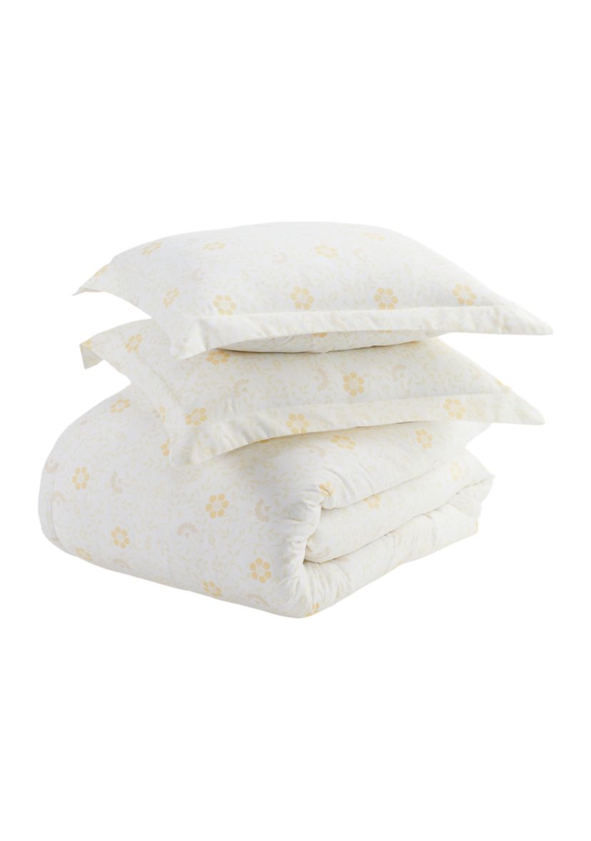 Premium Ultra Soft 3 Piece Spring Vines Print Duvet Cover Set