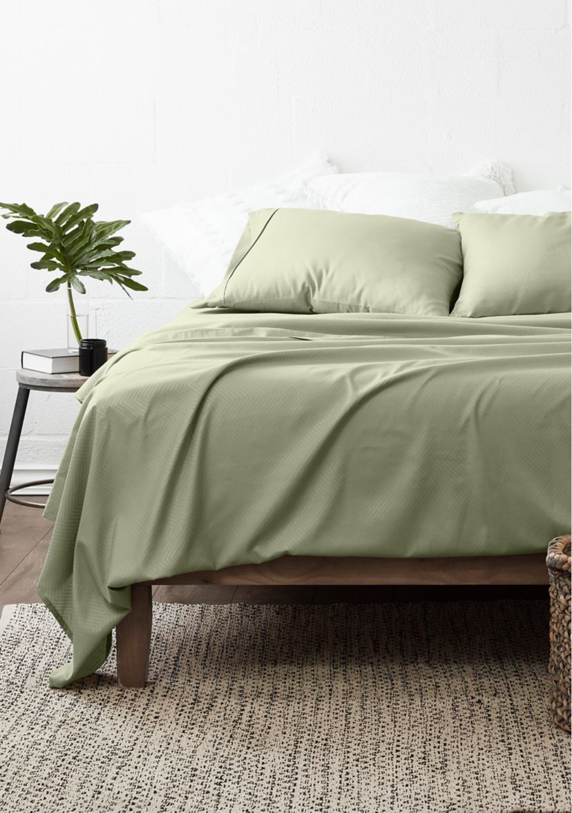 Premium Chevron Embossed Bed Sheet Set