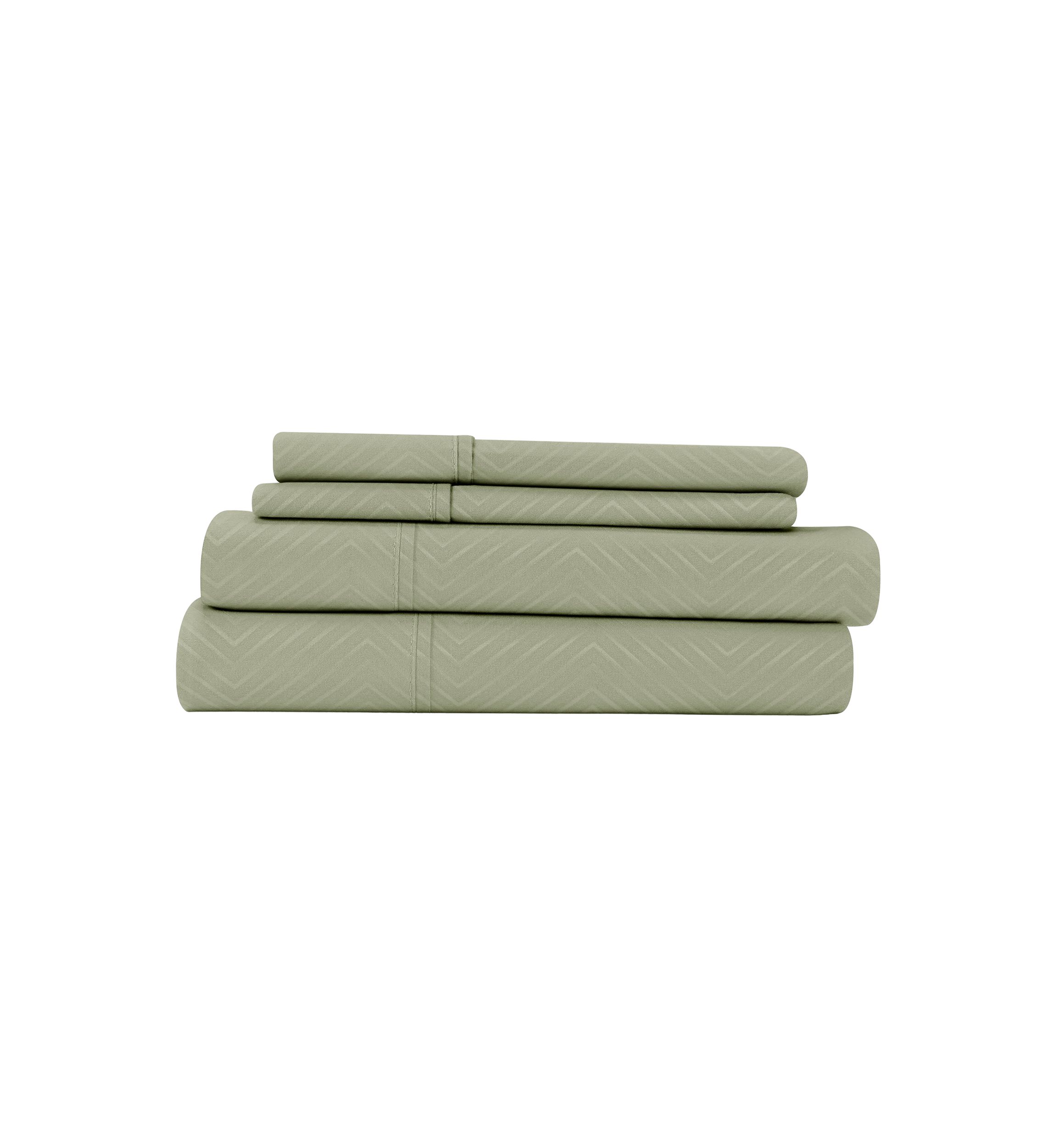 Premium Chevron Embossed Bed Sheet Set