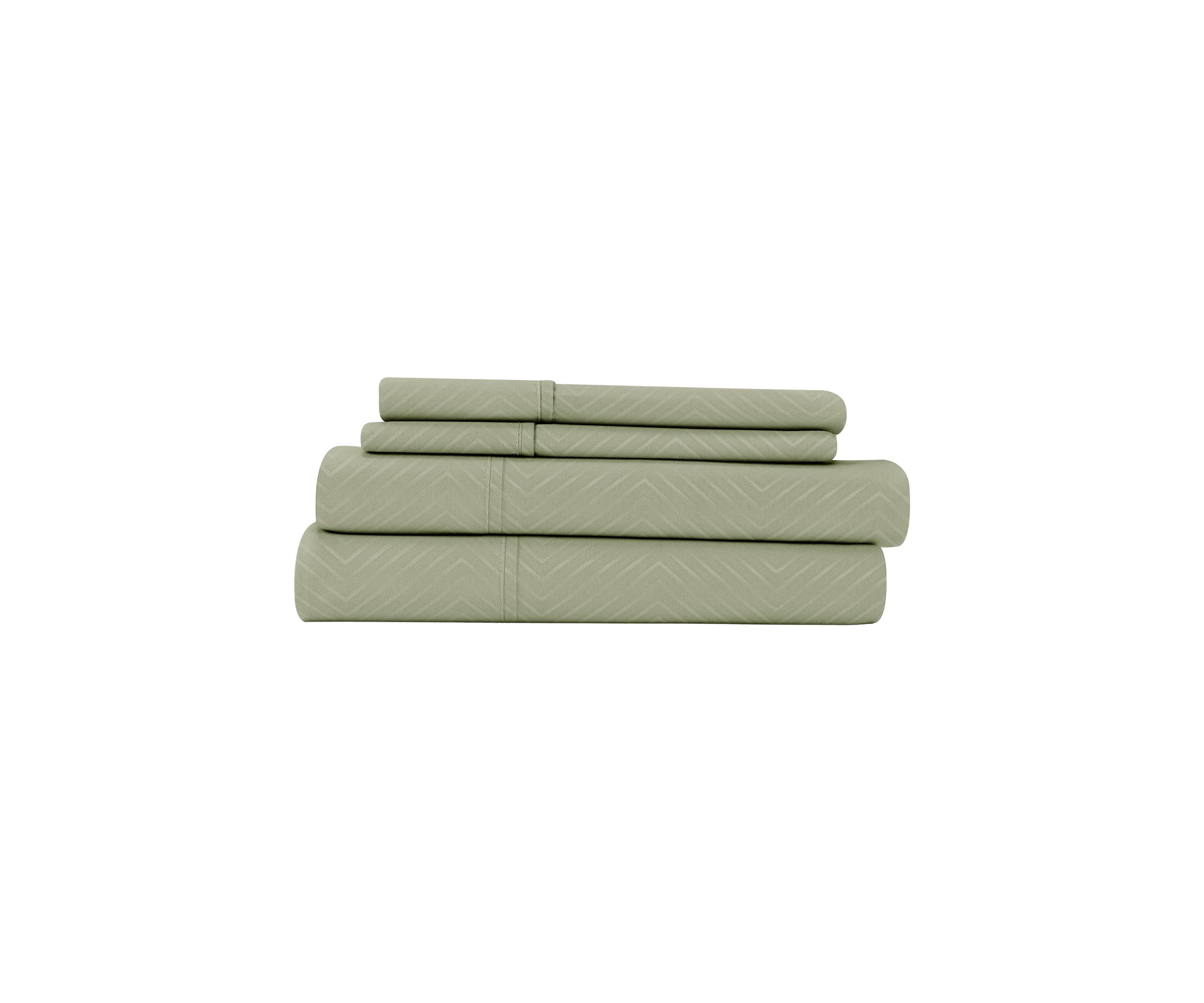 Premium Chevron Embossed Bed Sheet Set