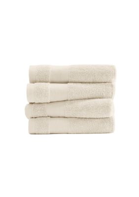Luxury Inn 100% Cotton Ultra Soft 4-Piece Hand Towel Set, Ivory