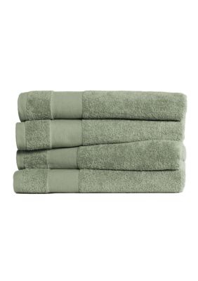 Luxury Inn 100% Cotton Ultra Soft 4-Piece Bath Towel Set, Sage