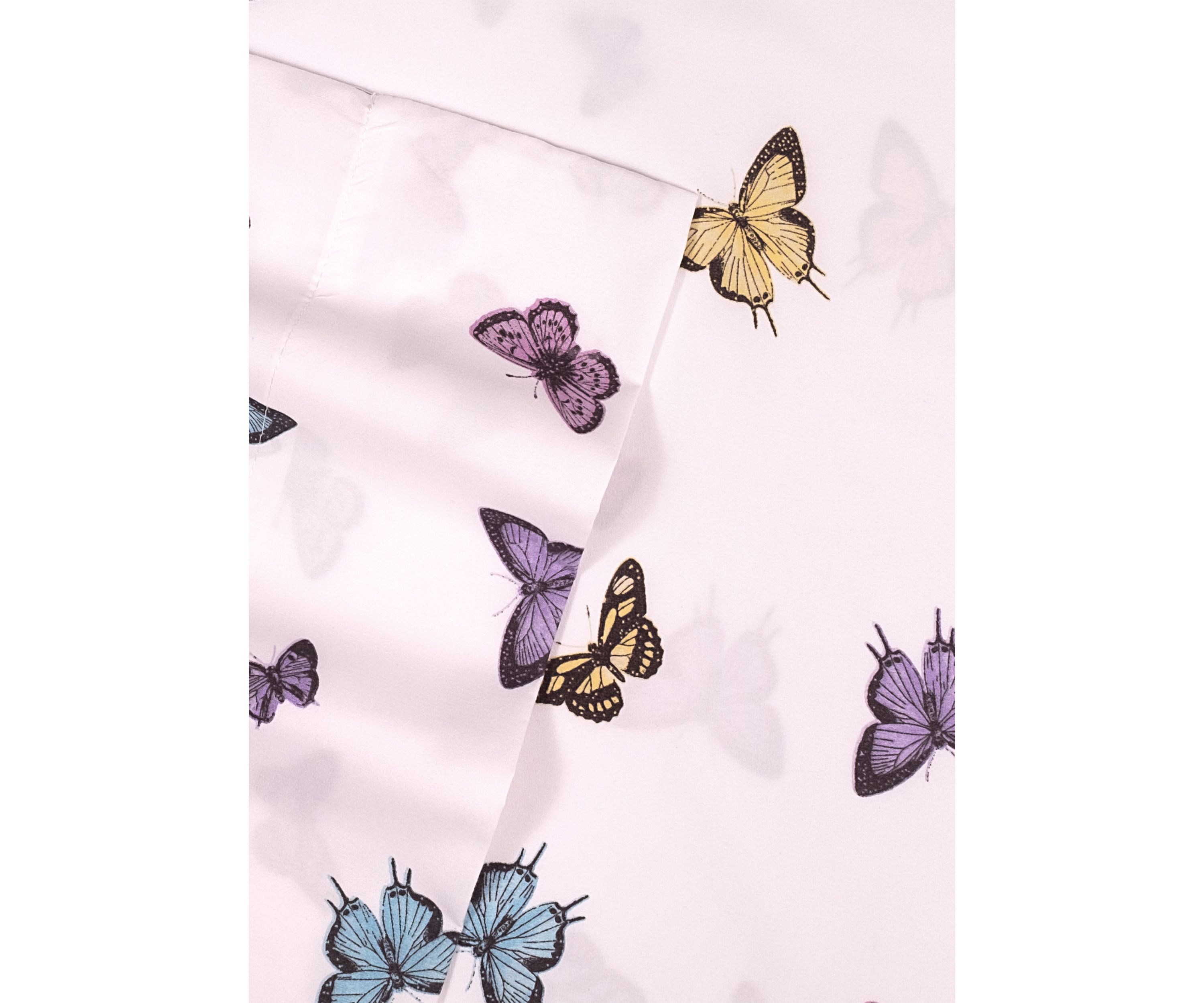 Kids Butterflies Sheet Set- Blue, Purple and Yellow 
