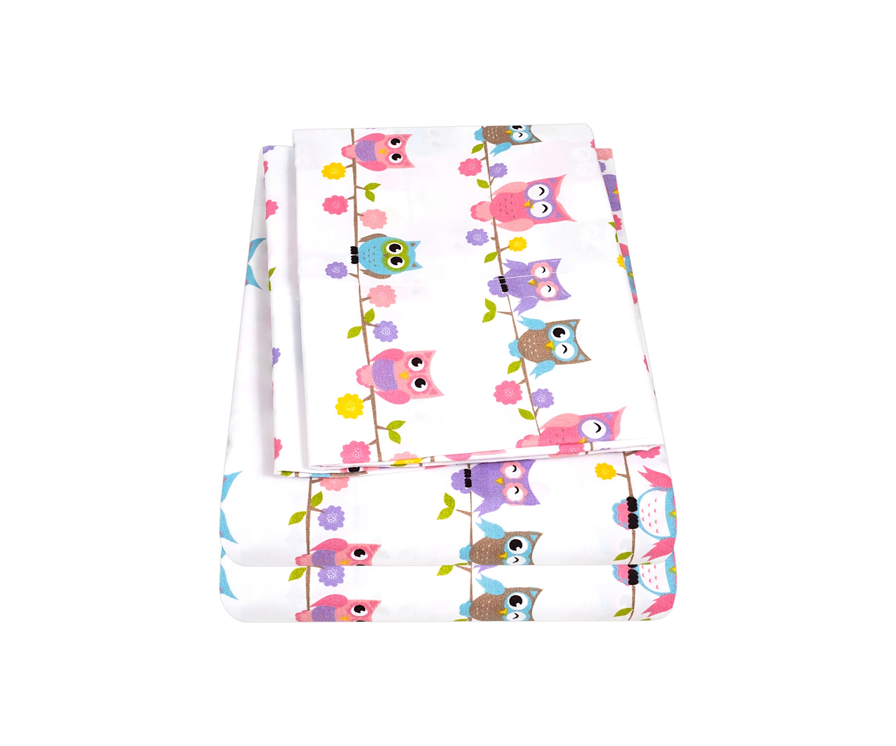 Kids Colorful Owls Sheet Set