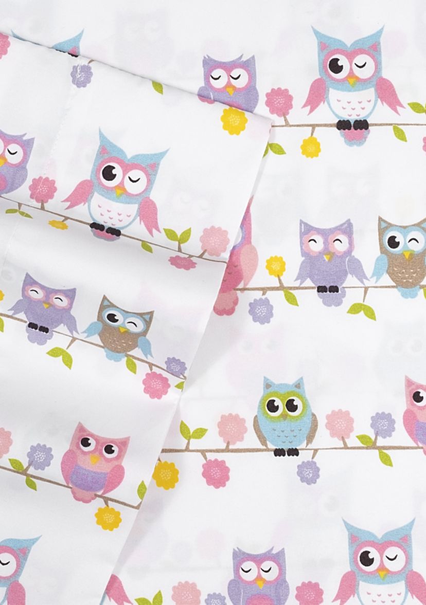 Kids Colorful Owls Sheet Set