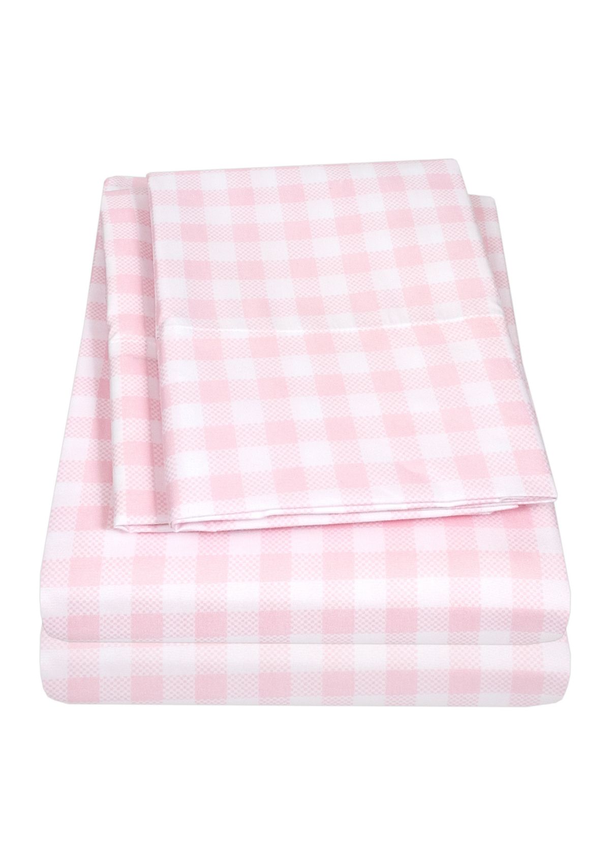 Kids Pink Gingham Pattern Sheet Set