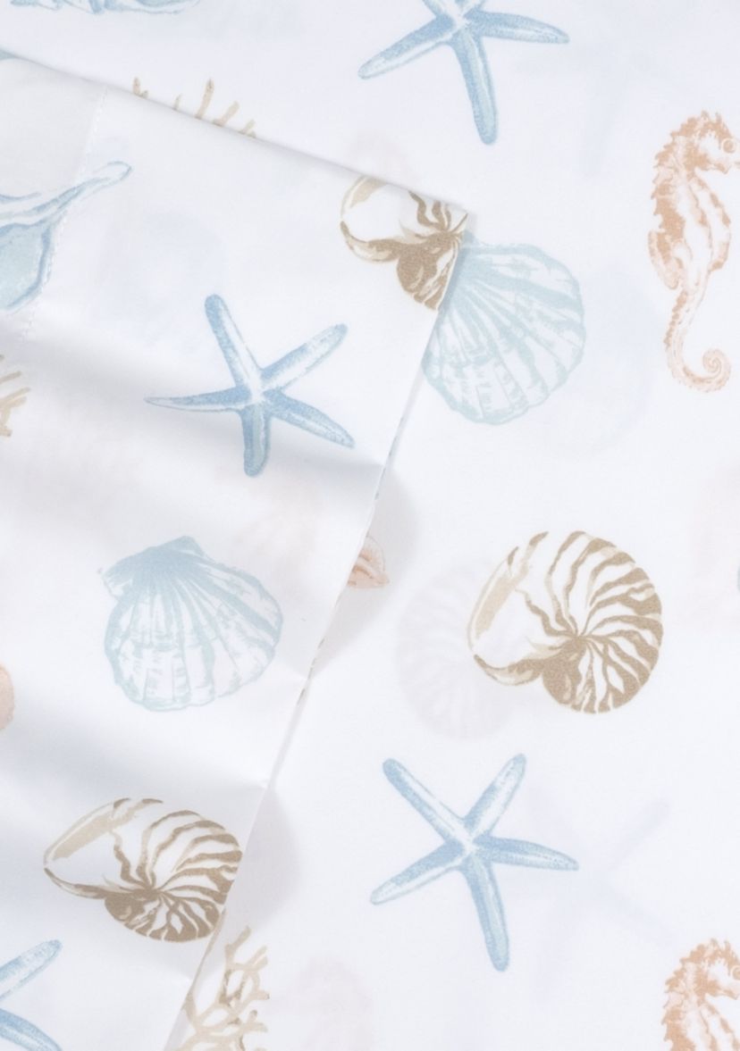 Kids Seashells Coral Seahorse Sheet Set