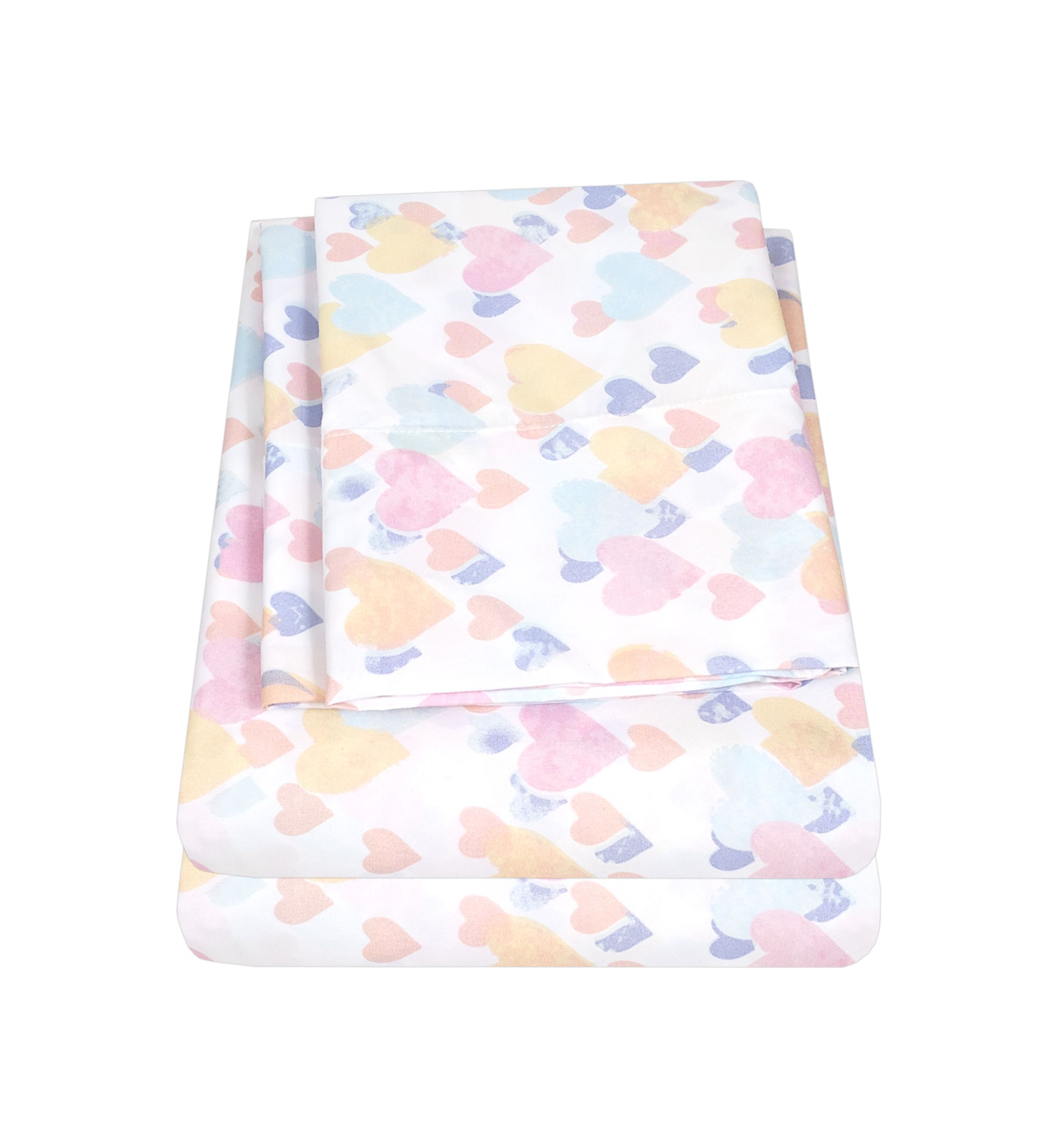 Kids Pastel Vintage Hearts Sheet Set