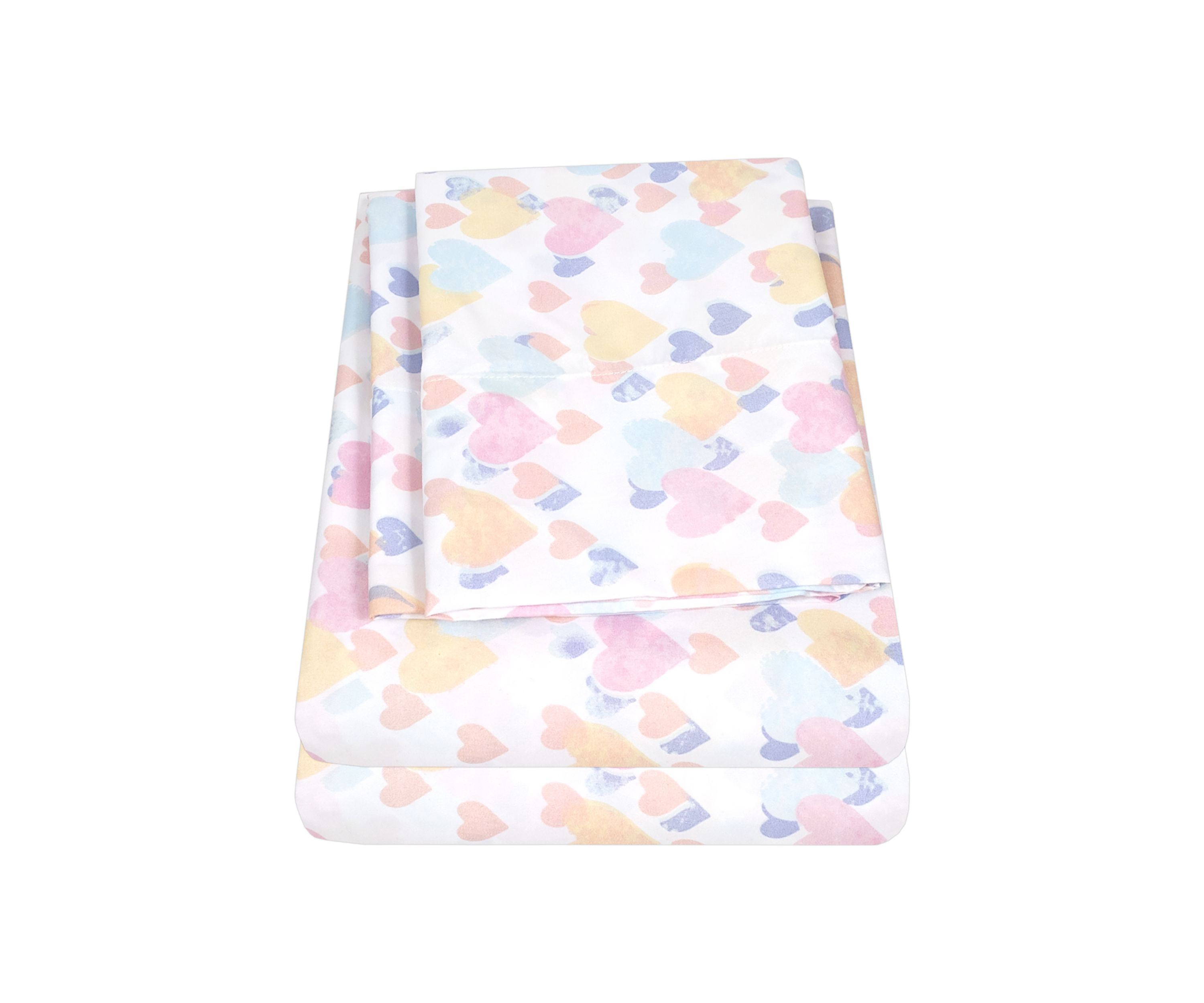 Kids Pastel Vintage Hearts Sheet Set