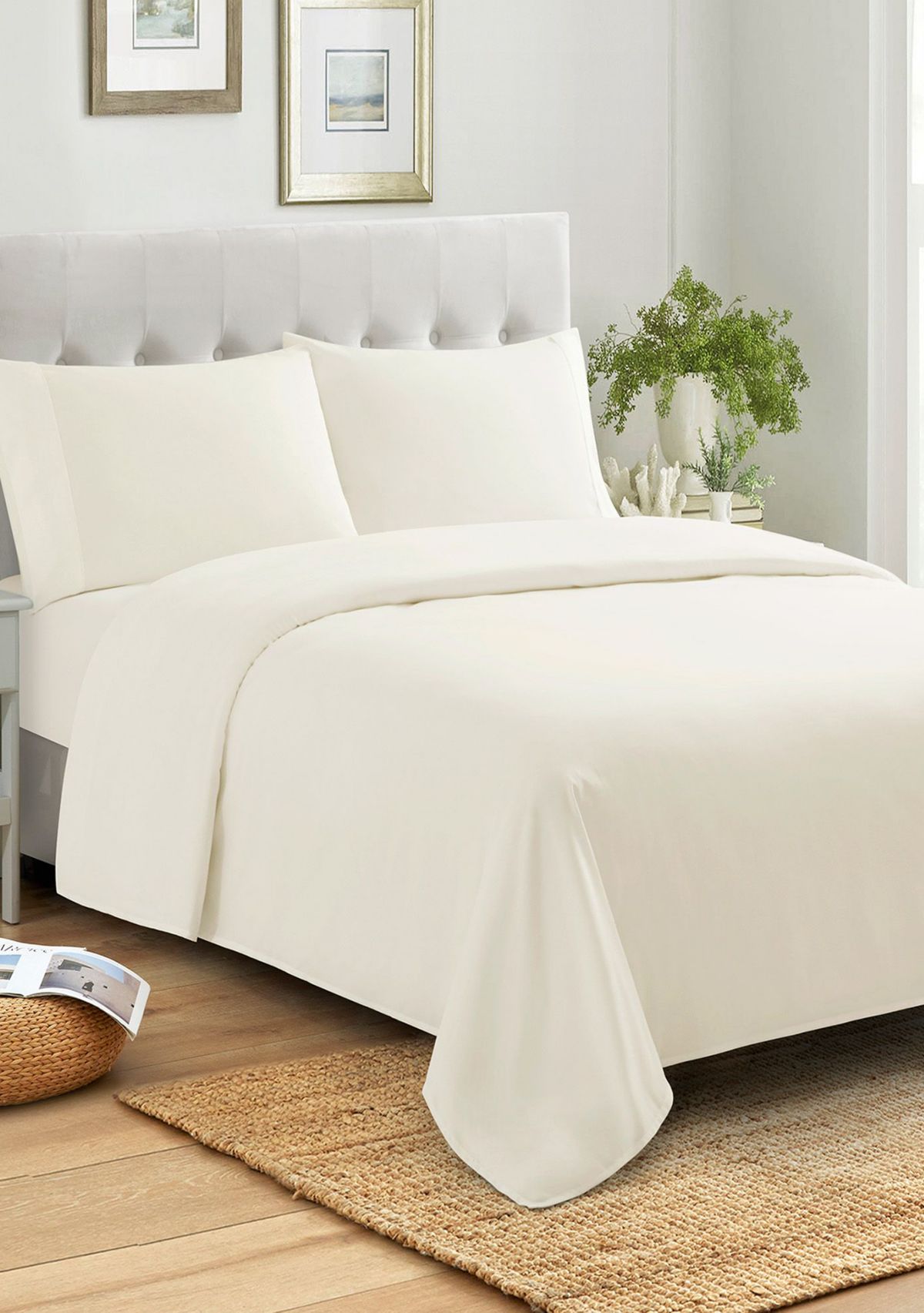 400 Thread Count 100% Combed Cotton Percale Sheet Set