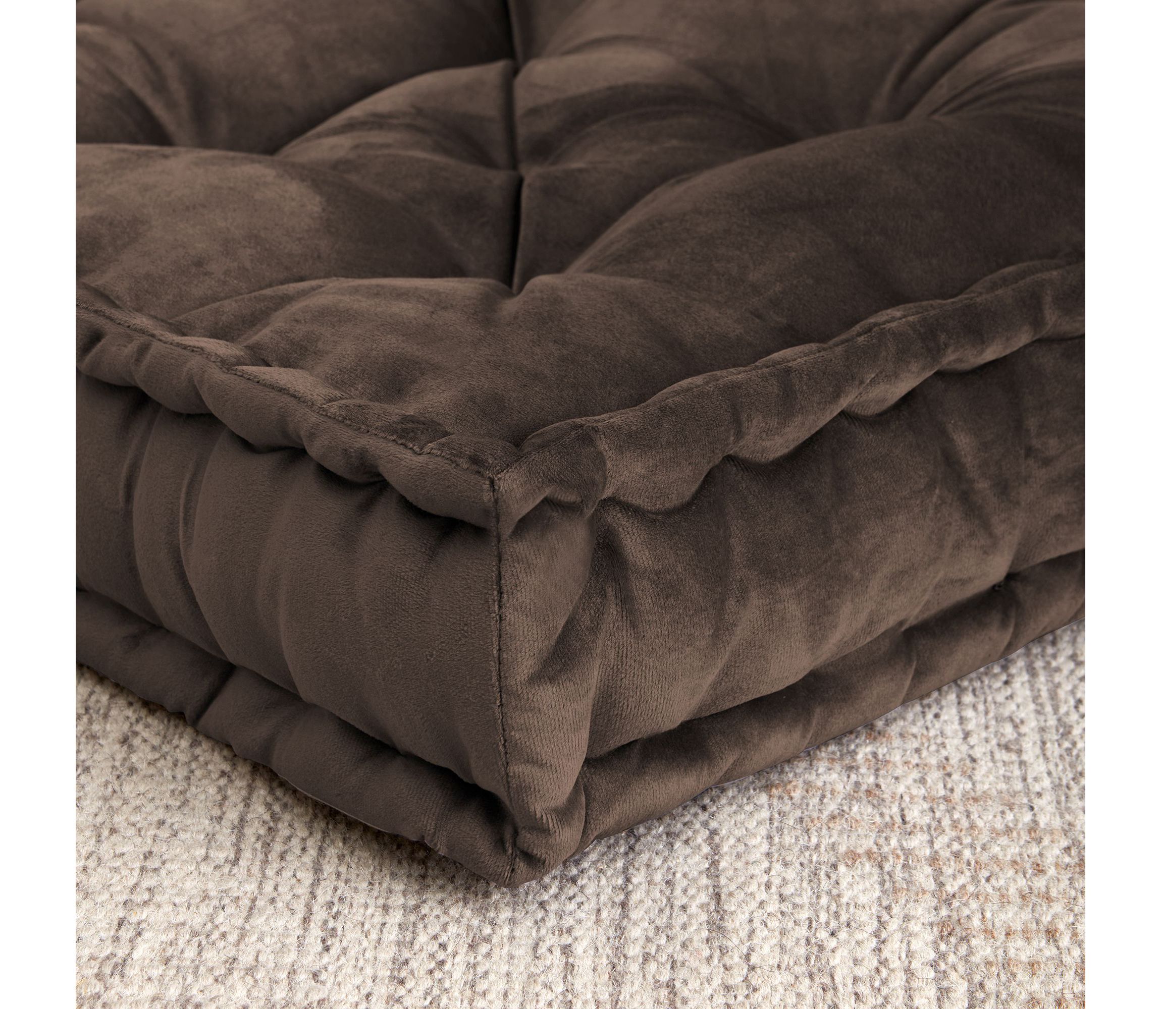 20" x 20" Polyester Tufted Square Meditation Yoga Floor Pillow 2 Pack