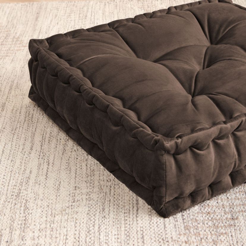 20" x 20" Polyester Tufted Square Meditation Yoga Floor Pillow 2 Pack