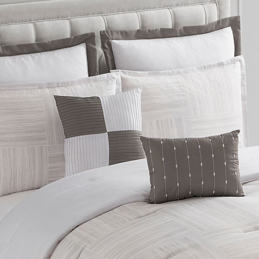 Walter 7 Piece Stripe Squares Comforter Set