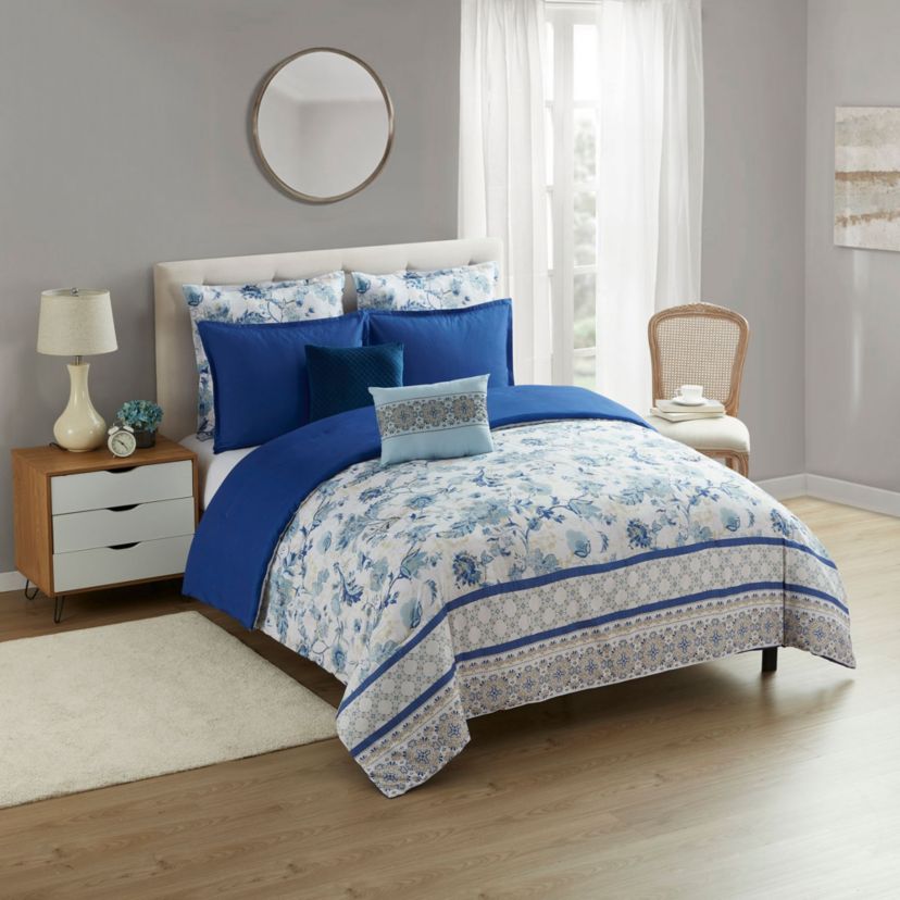 Margolis 7 Piece Floral Comforter Set