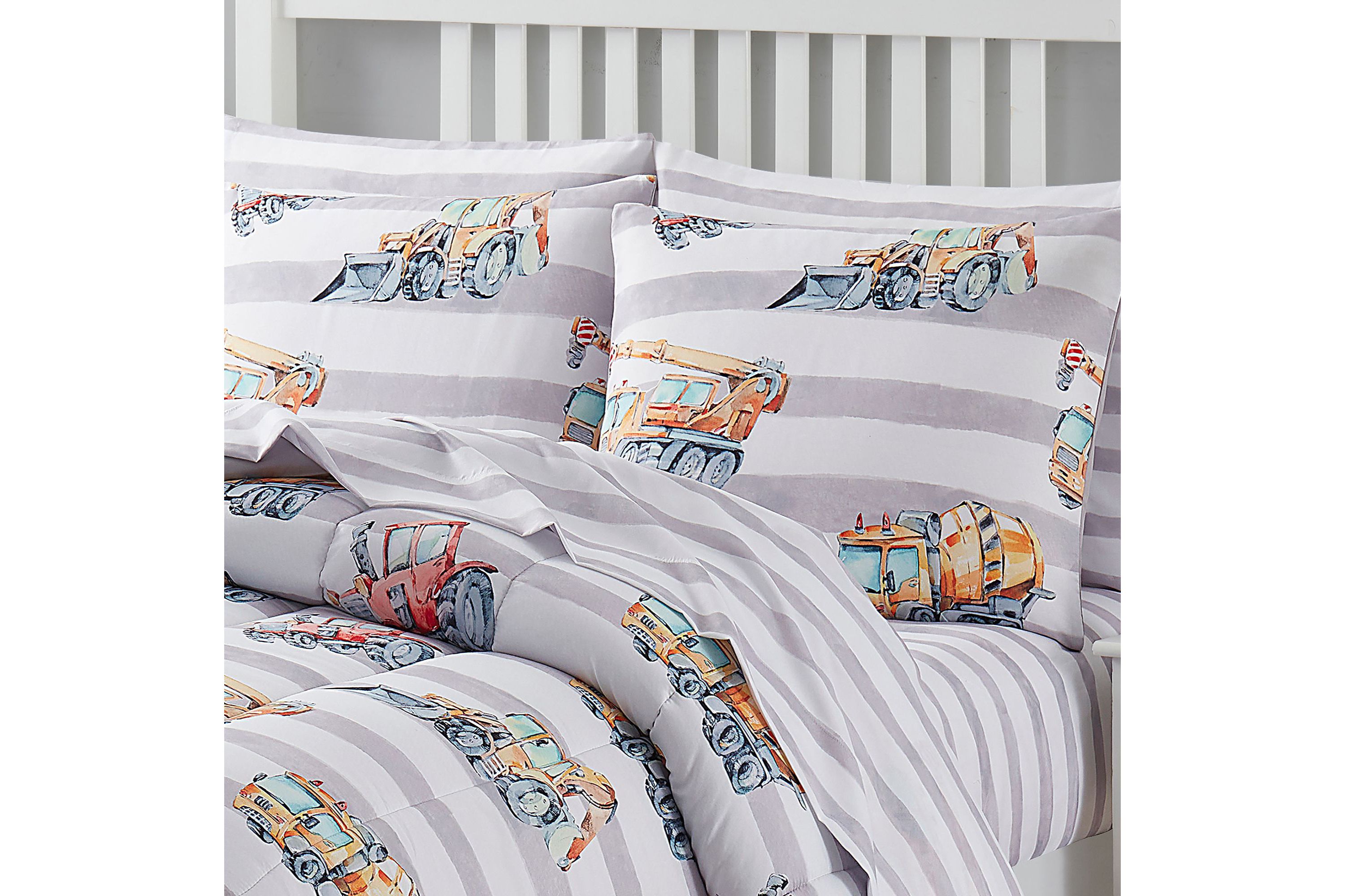 Kids Trucks Bed in a Bag Comforter, Sham & Sheet Set